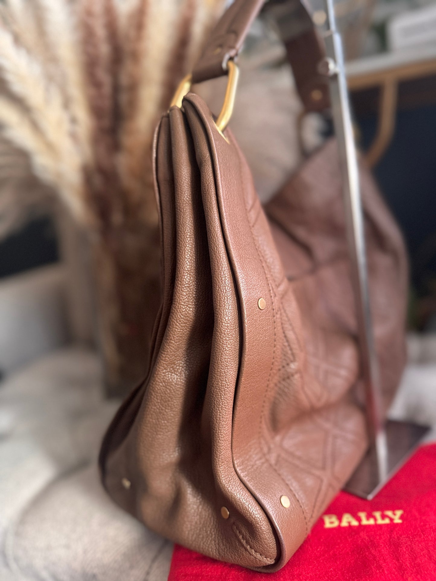 Bally Vintage Quilted Leather Hobo