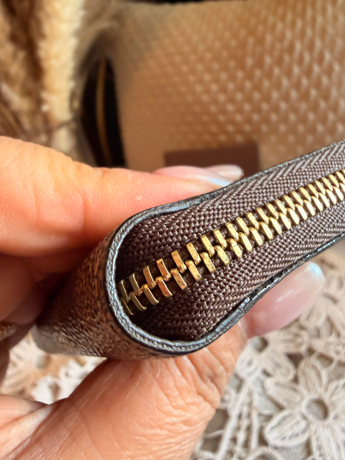 Louis Vuitton Zippy Coin Purse in Damier Ebene
