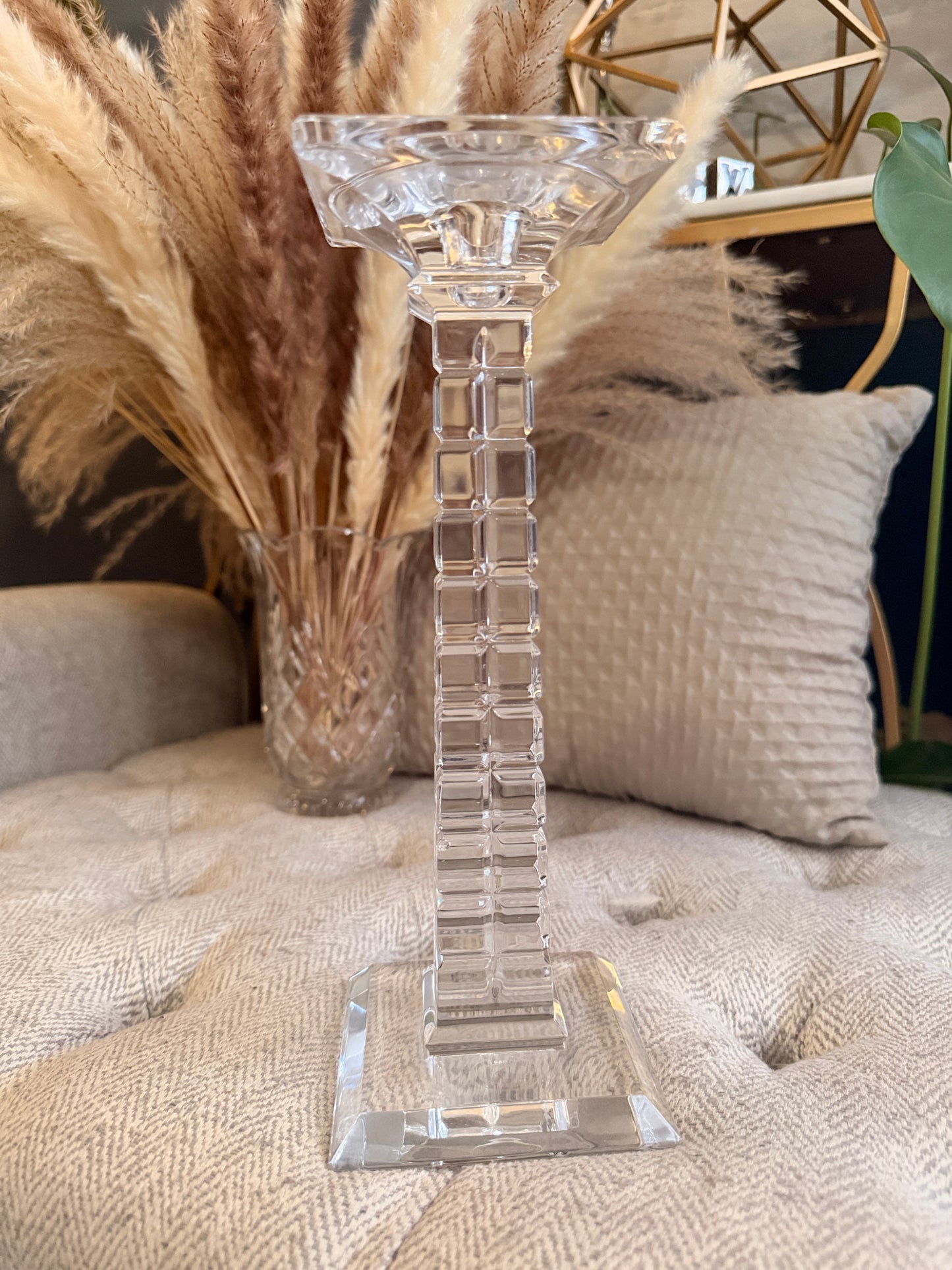 24% Lead Crystal Candle Holder