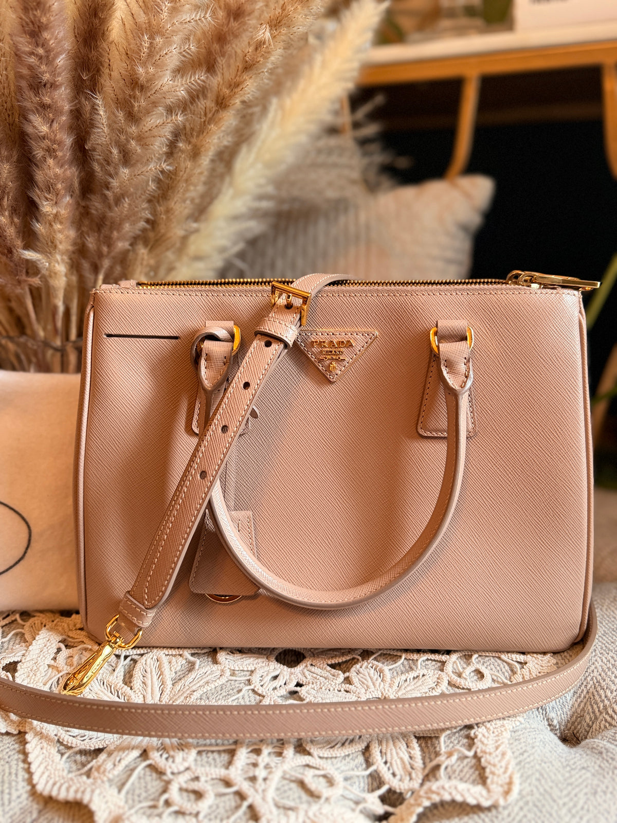 Prada Galliera in Blush- Saffiano