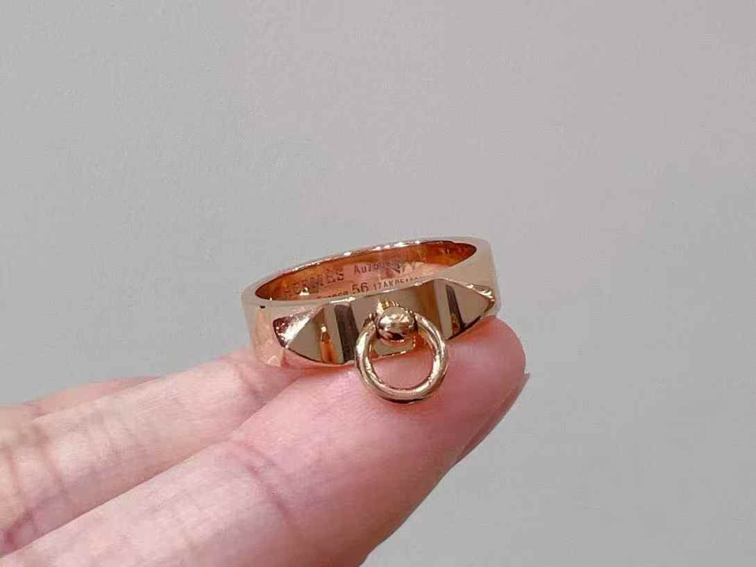 For PRE-ORDER ONLY-Hermes Collier de Chien Ring in Rose Gold