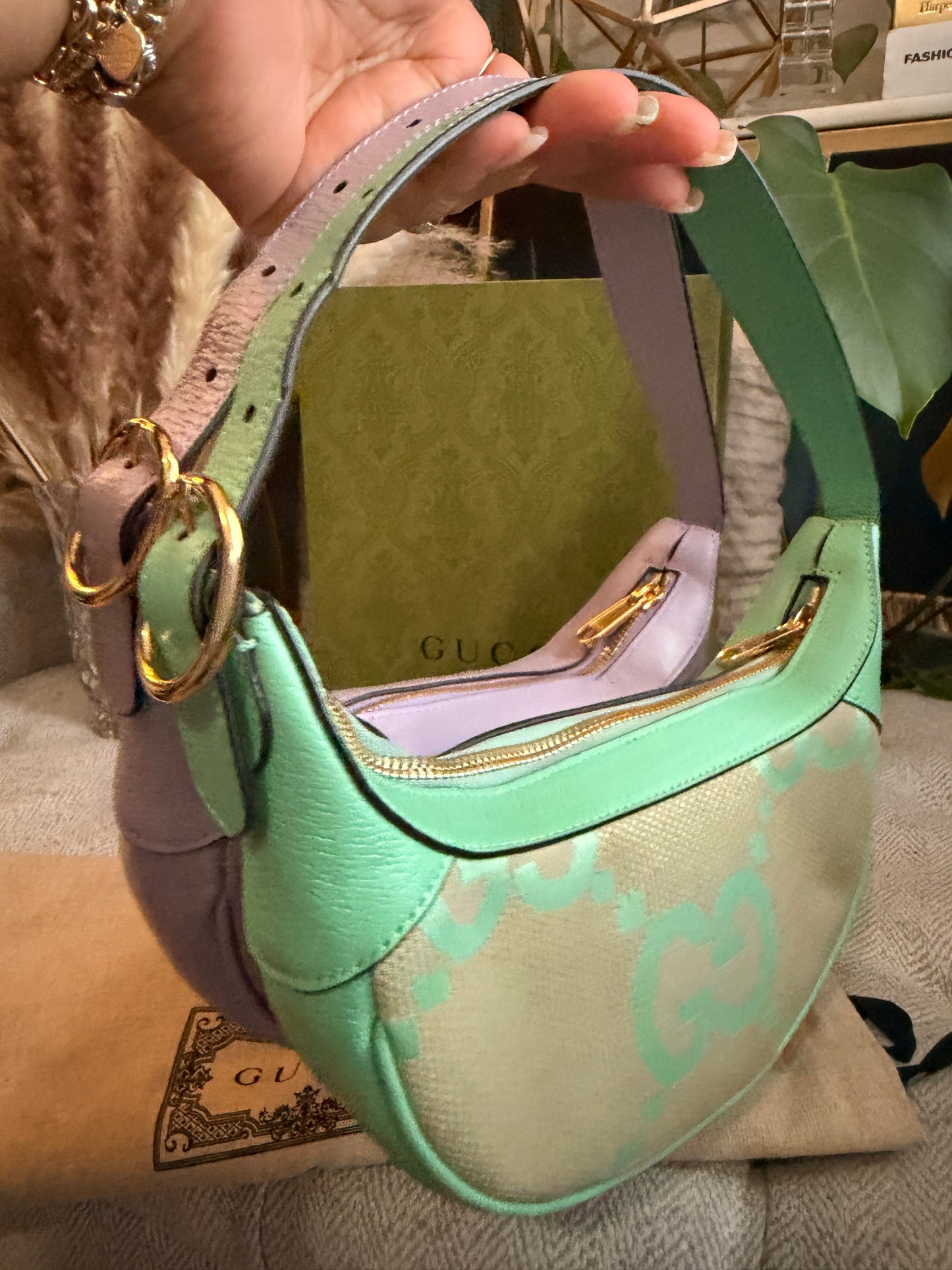 Gucci Jumbo GG Half-moon Mini Hobo