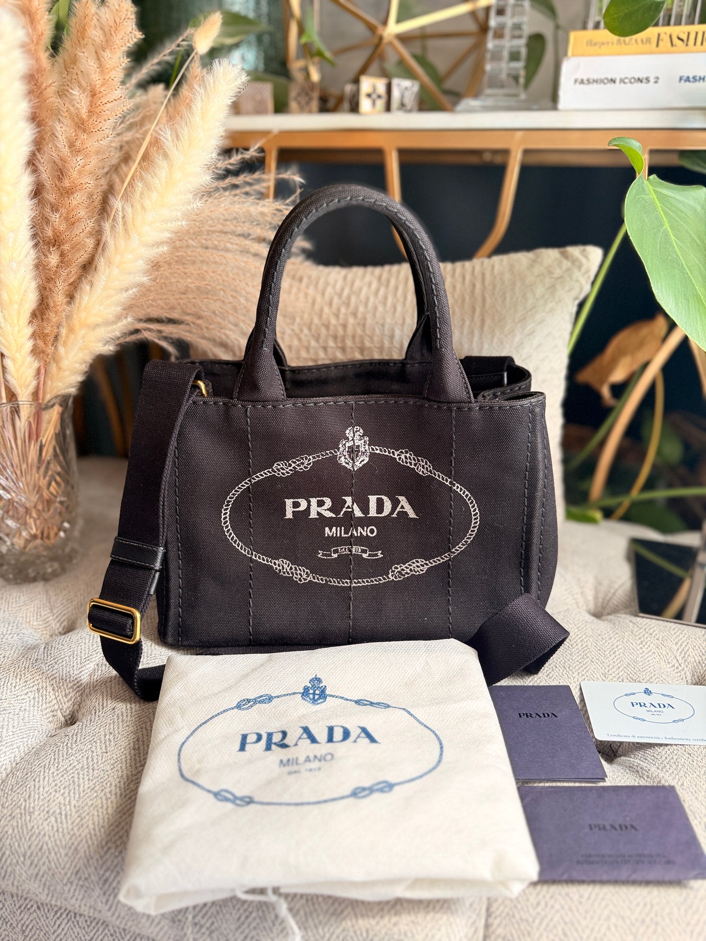 Prada Canapa Small Tote