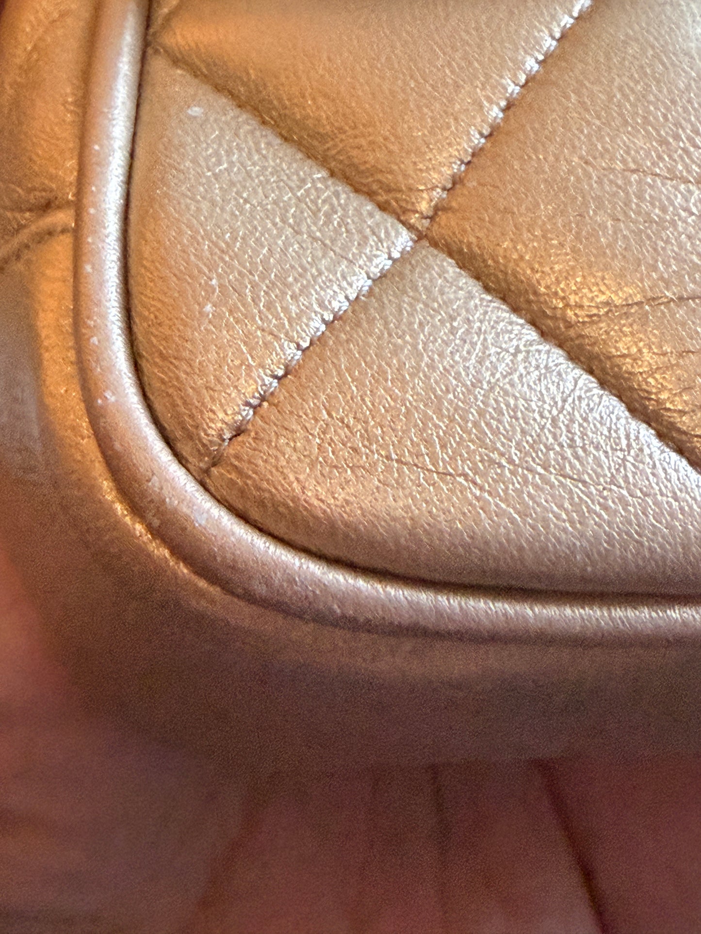 Chanel Metallic Lambskin Quilted Mini Flap in Gold