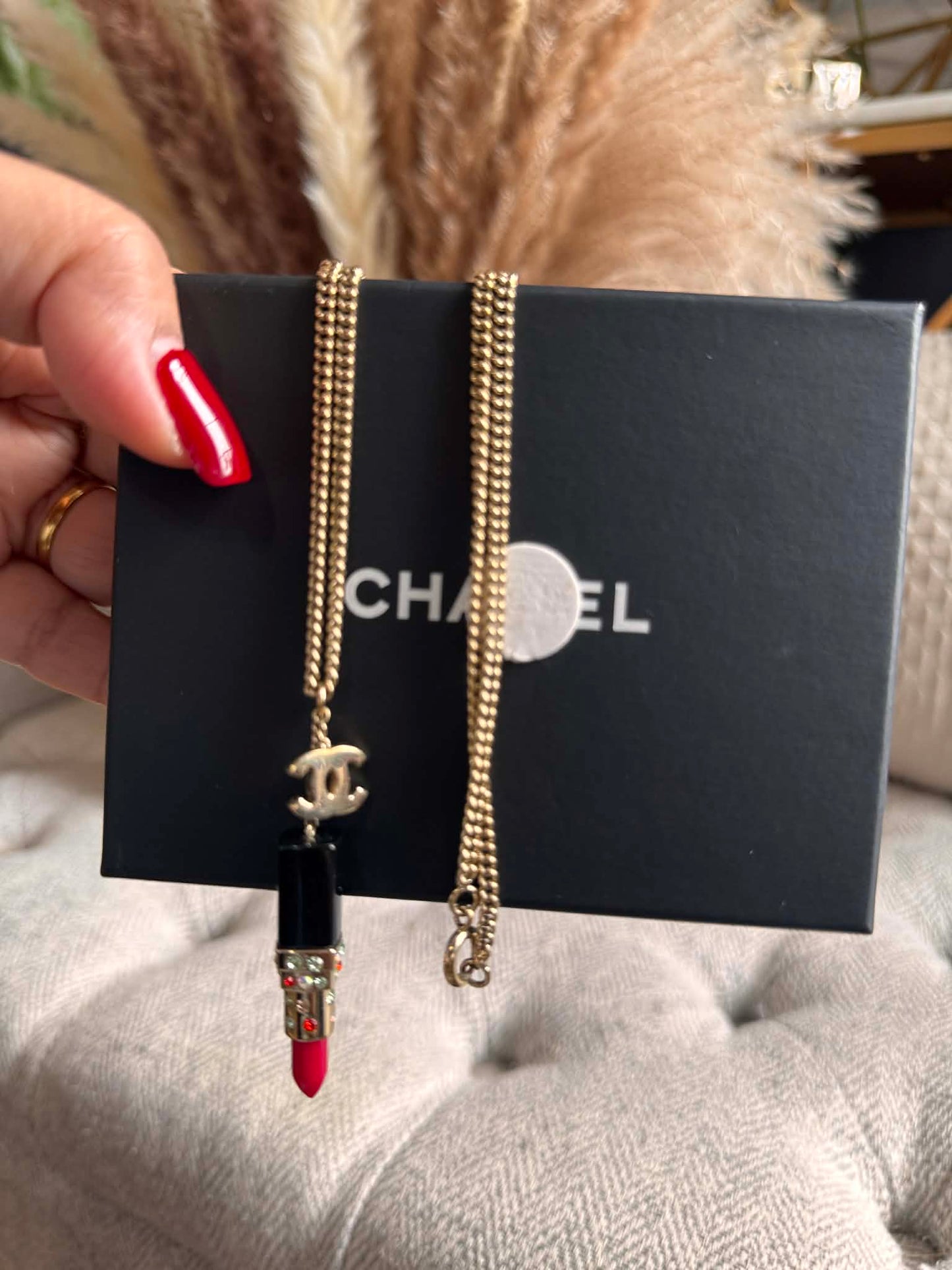 Chanel Lipstick Pendant-Necklace