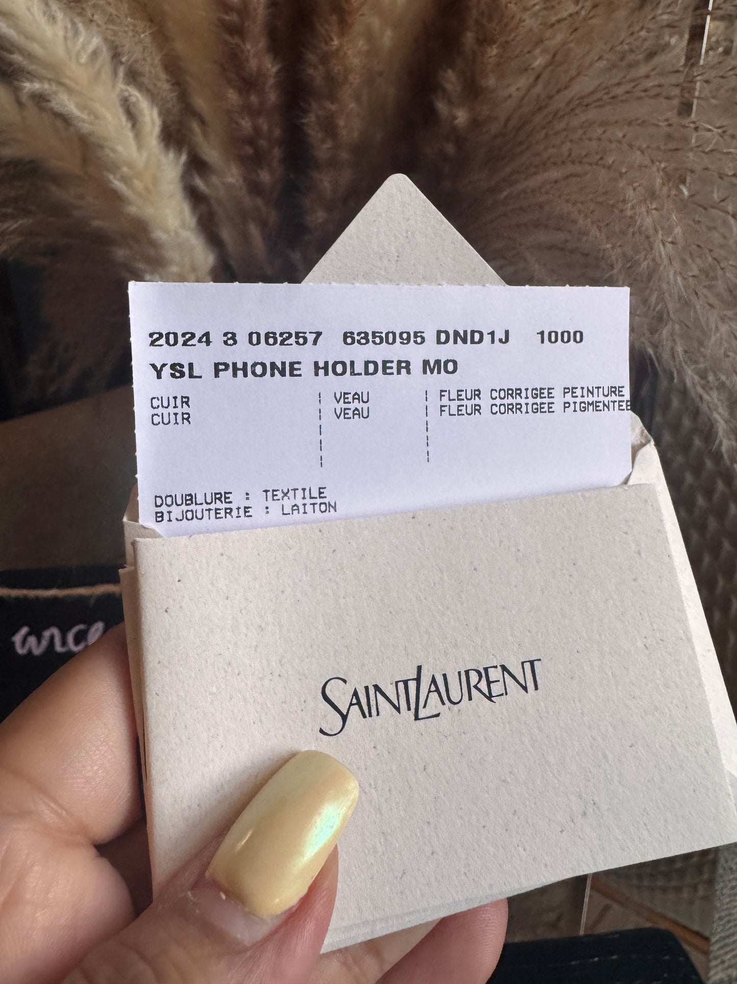 YSL Croc Embossed Wallet on Chain Bag