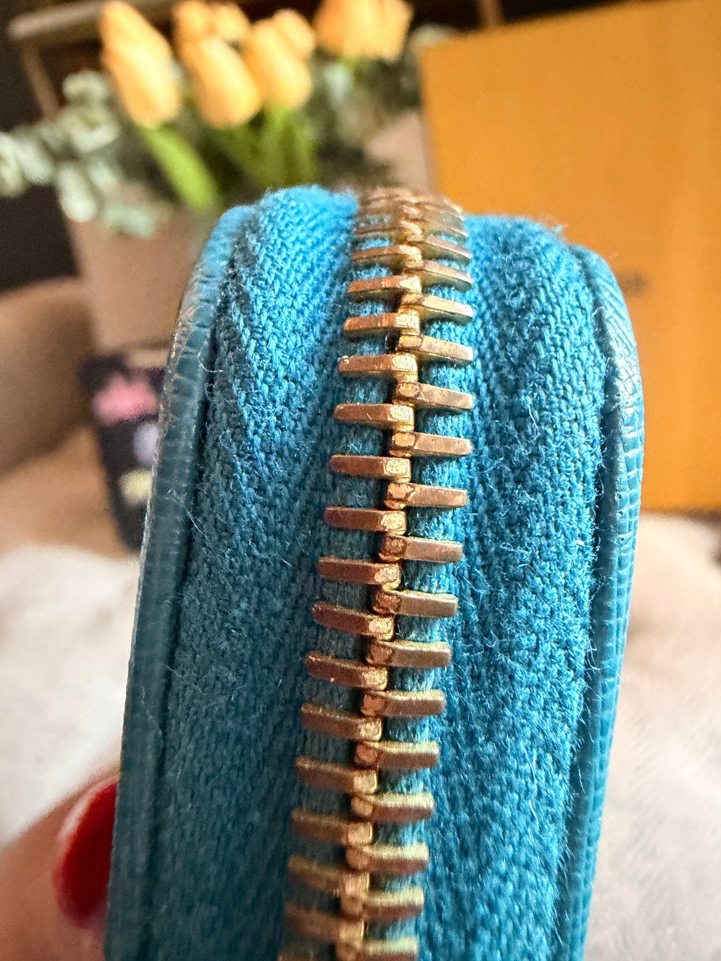 Fendi Zucca Turquoise Wallet