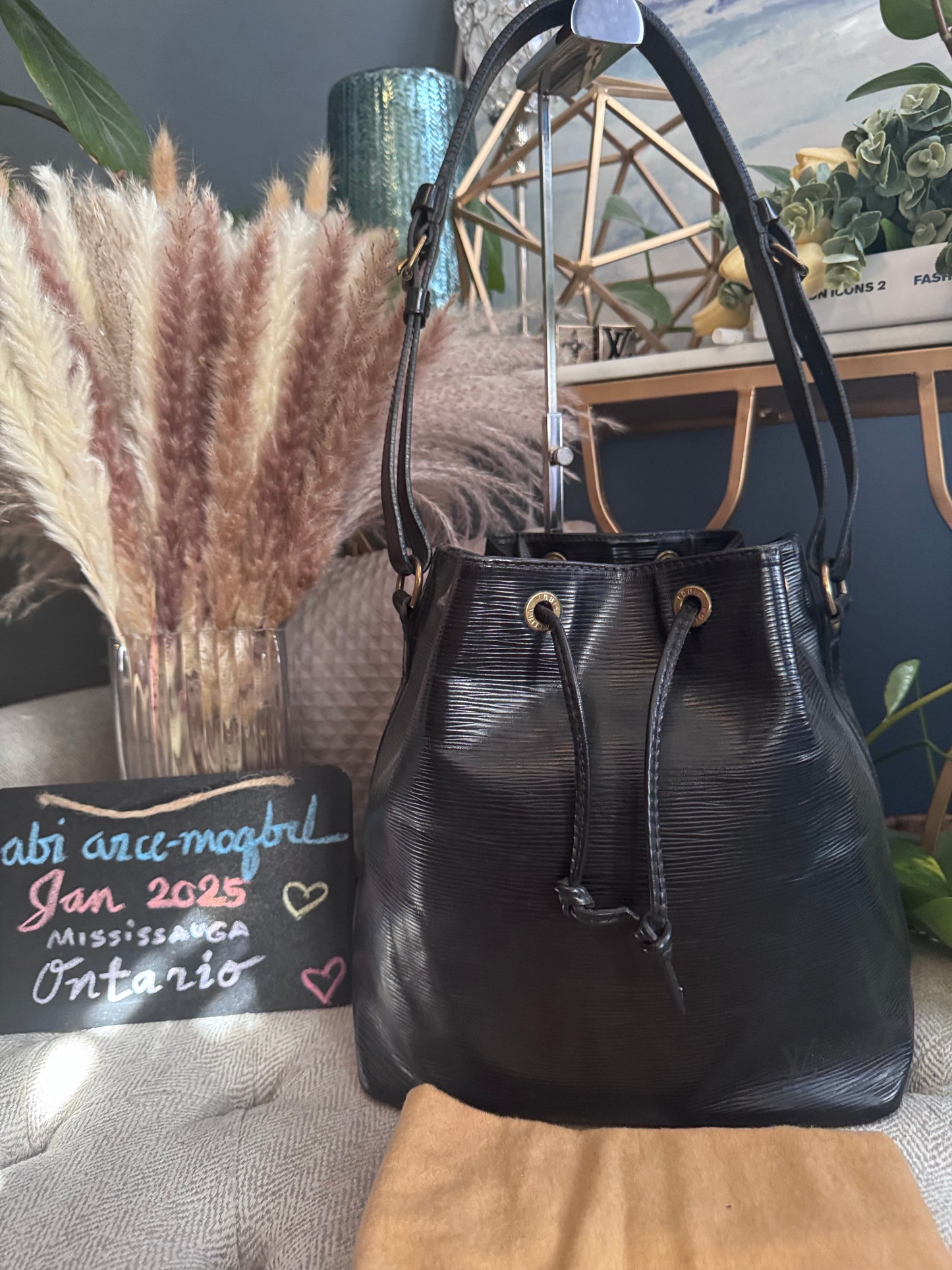 Louis Vuitton Petit Noe in Epi Black