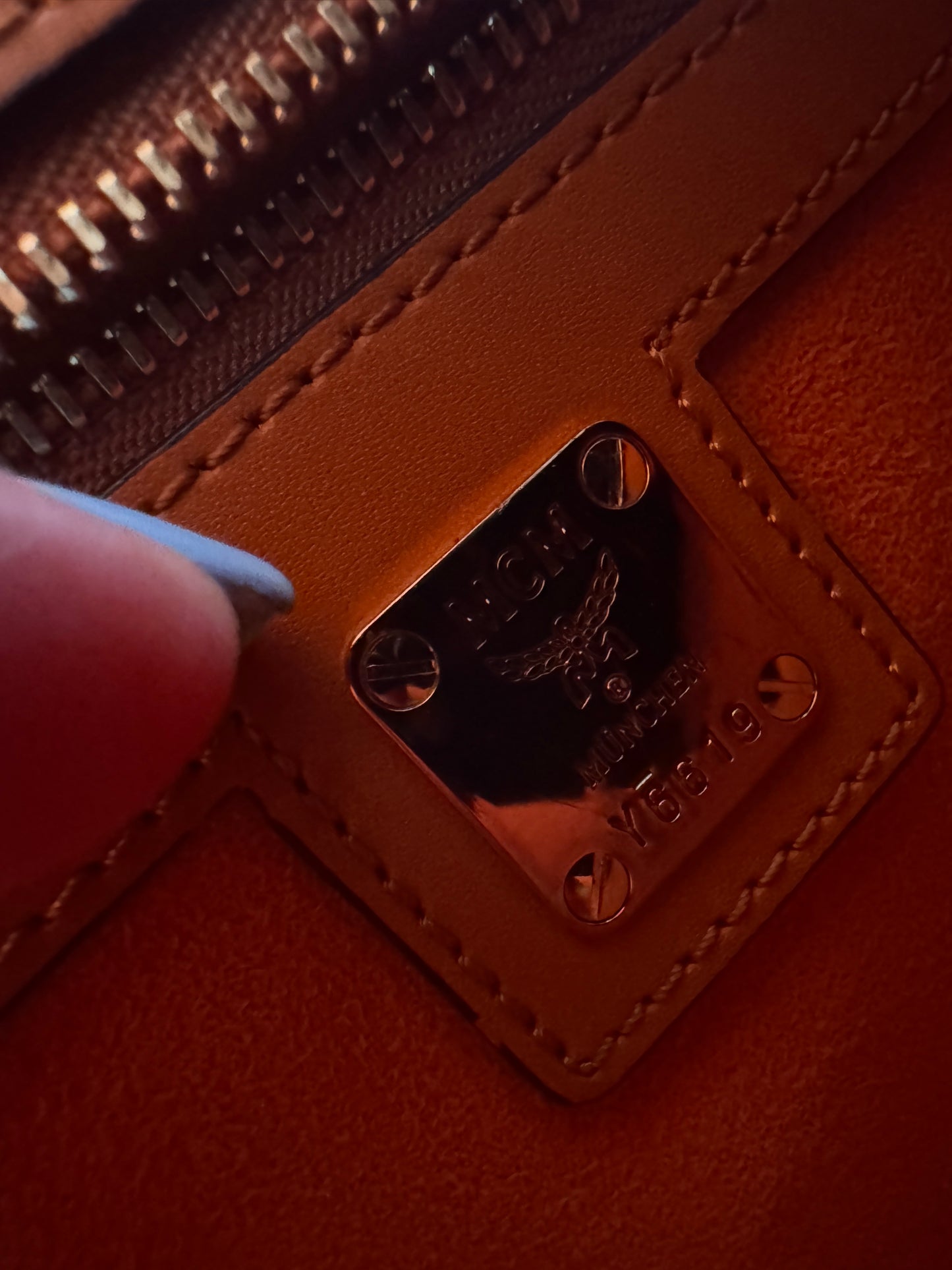 MCM Calfskin Patricia Leather Crossbody