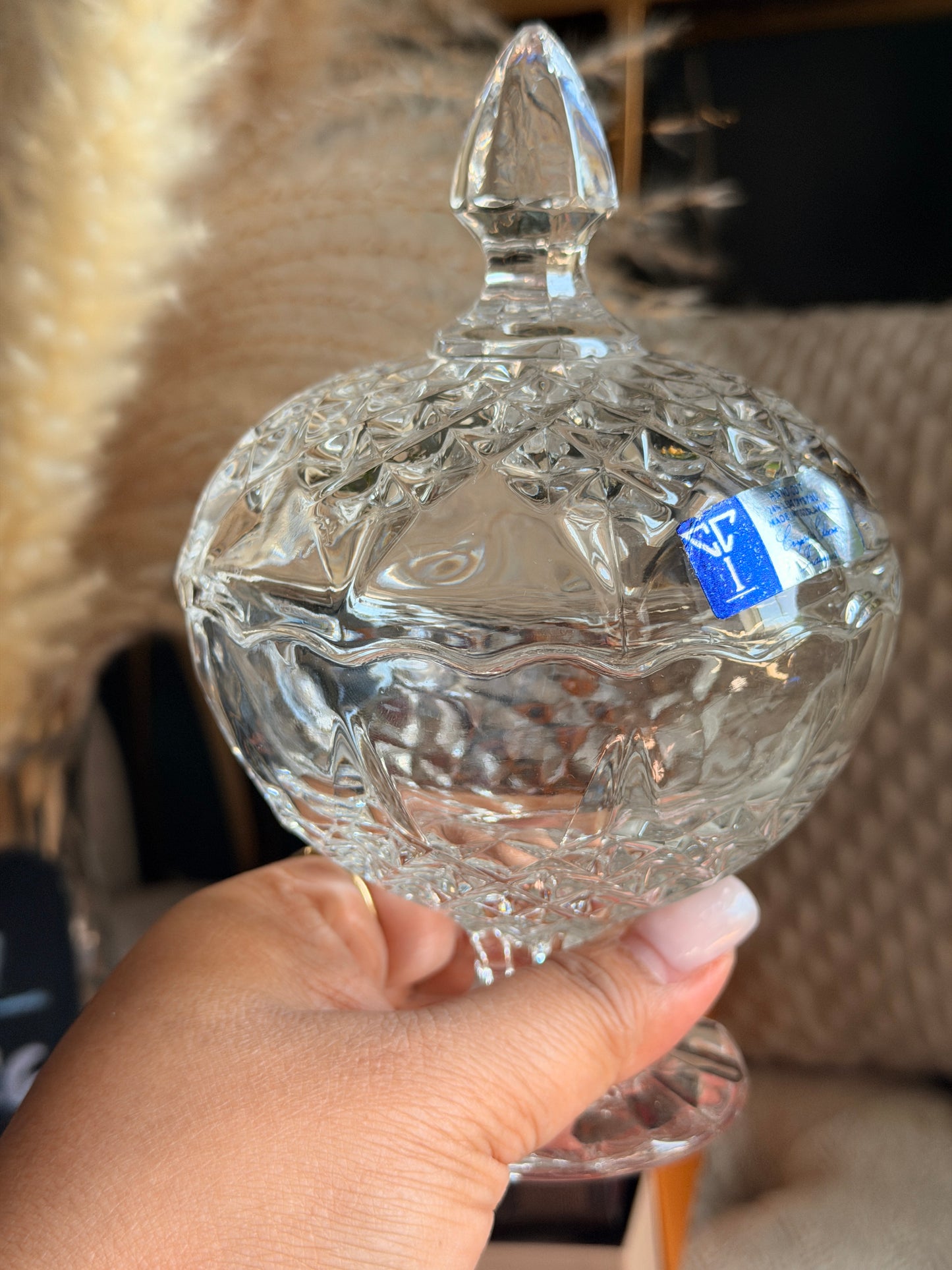 Handcut 24% Lead Crystal Made in Yugoslavia