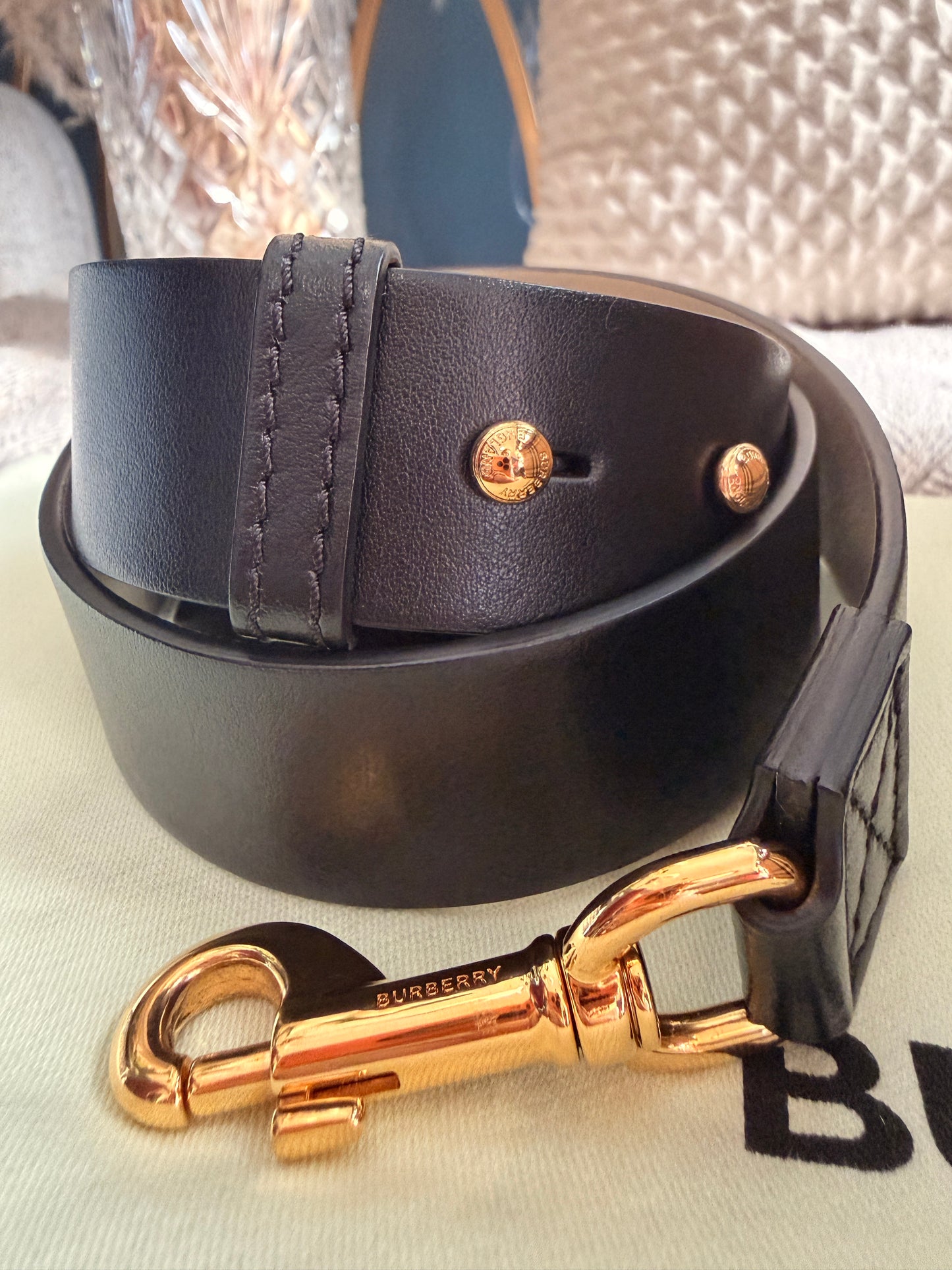 BURBERRY Mini Vintage Check Triple Stud Belt Bag