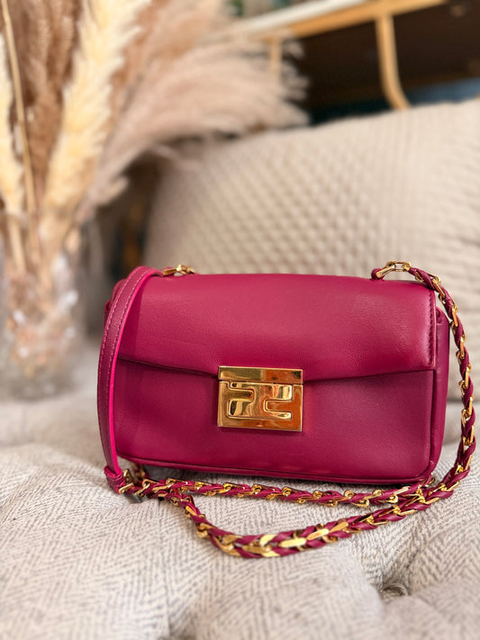 FENDI Shiny Nappa Mini Be Baguette