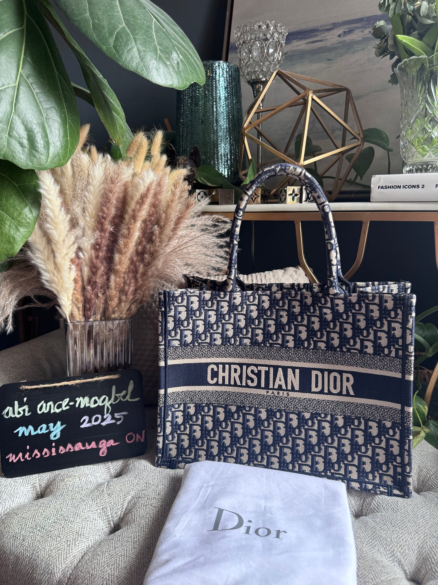 Dior Medium Book Tote in Oblique