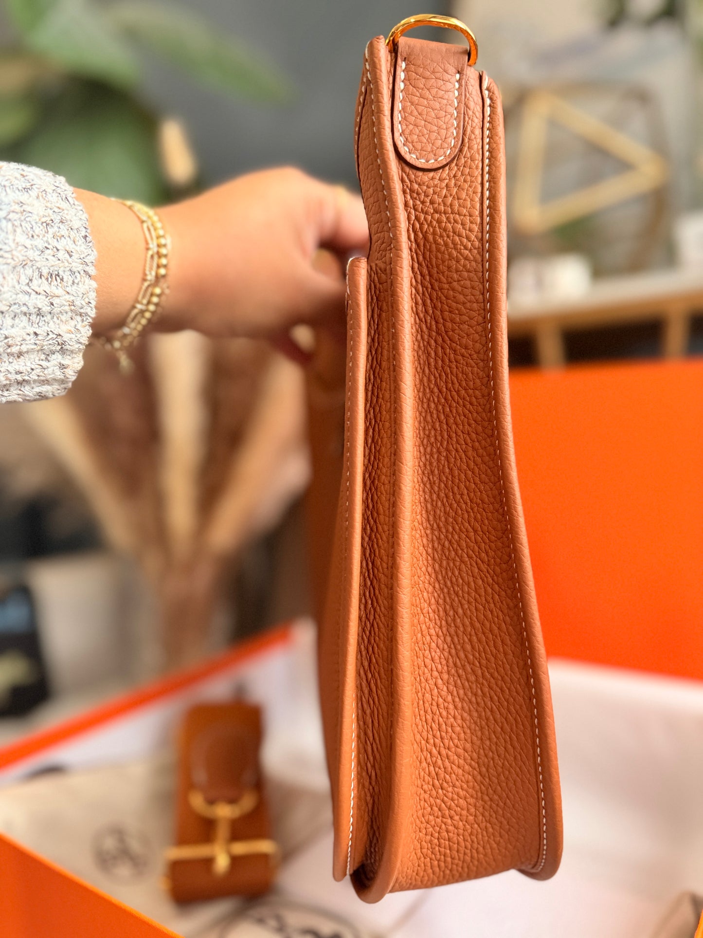 Hermés Evelyne PM - HTF Gold on Gold