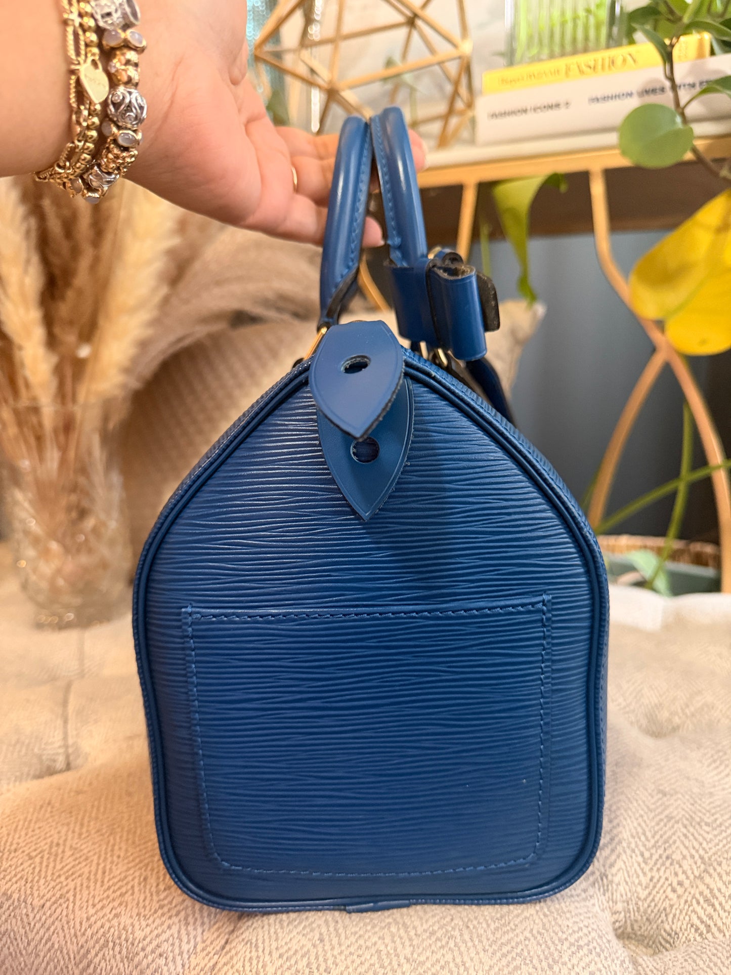 Louis Vuitton Vintage Speedy 25 in Epi Toledo Blue