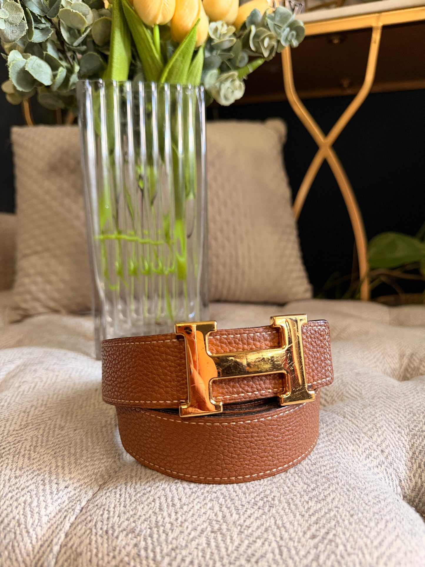 Hermes Constance Belt size 90