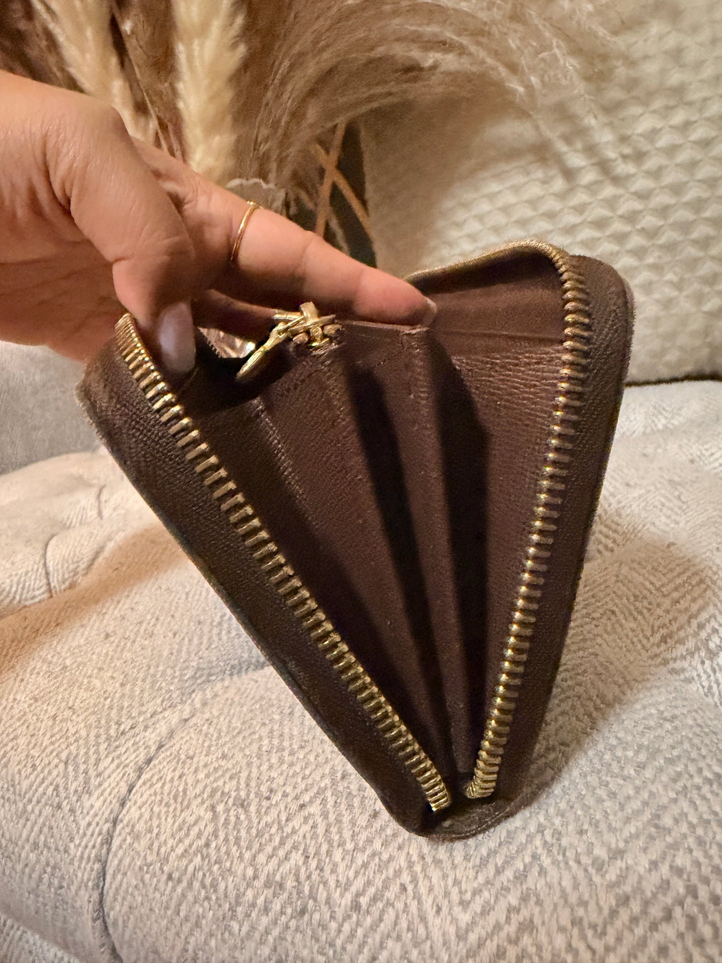 Louis Vuitton Zippy Wallet in Damier Ebene