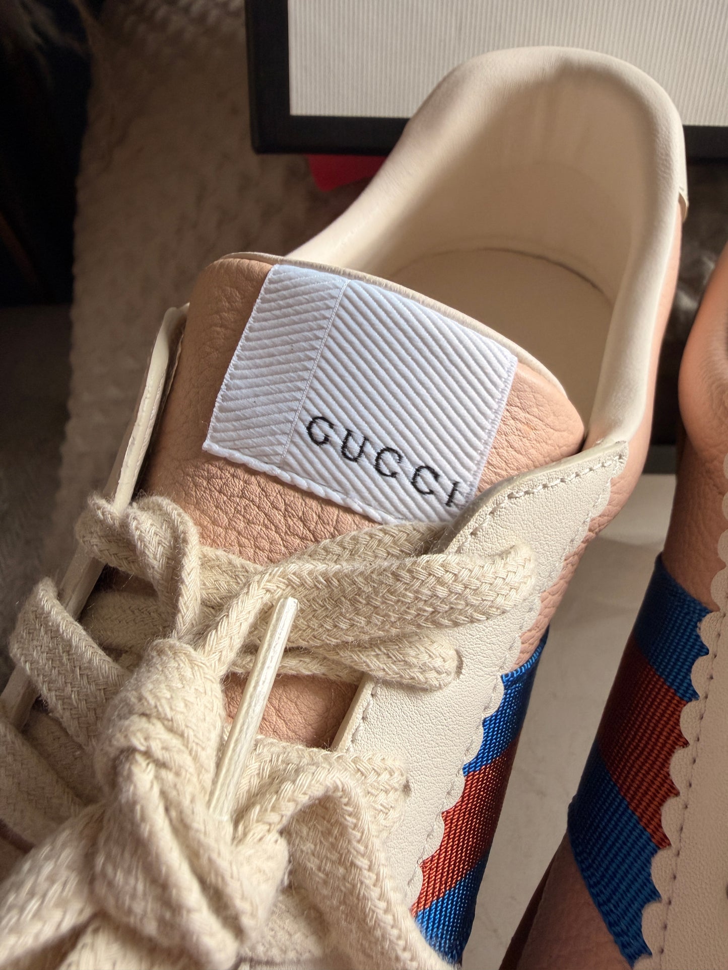 NEW in BOX Gucci G74 Web Sneakers