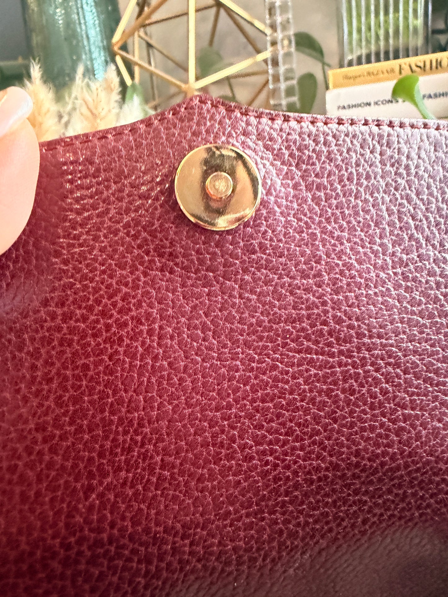 Cartier Vintage Burgundy Leather Crossbody
