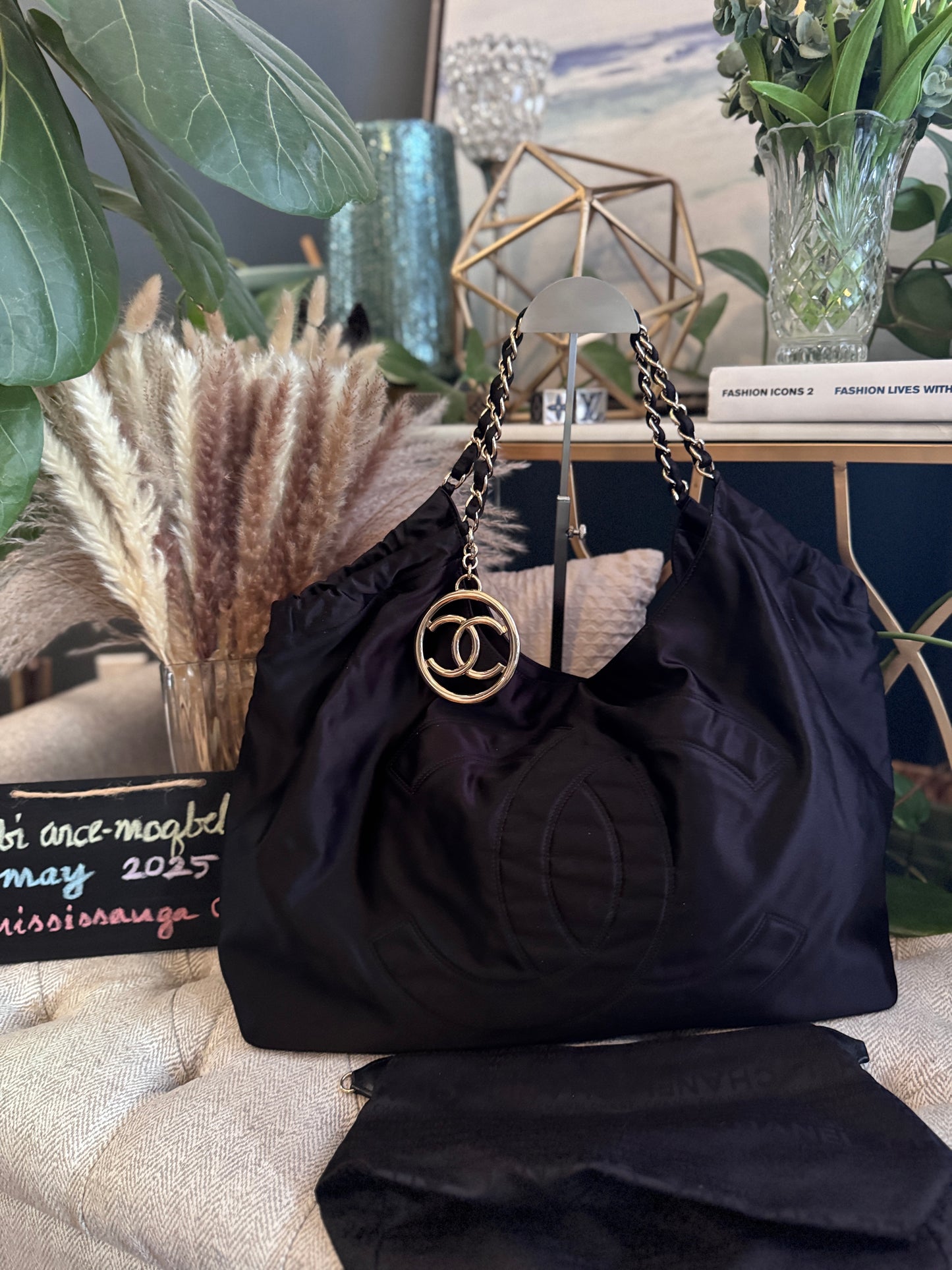 Chanel Coco Cabas Satin Tote