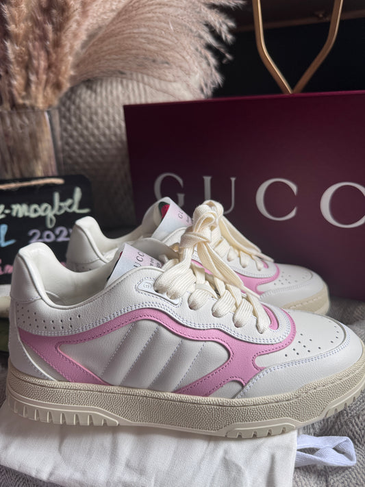 Gucci Re-Web Sneakers in Blanc Rose size 37