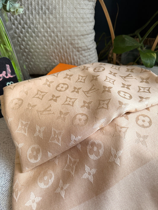 Louis Vuitton Classic Monogram Stole in Beige Clair
