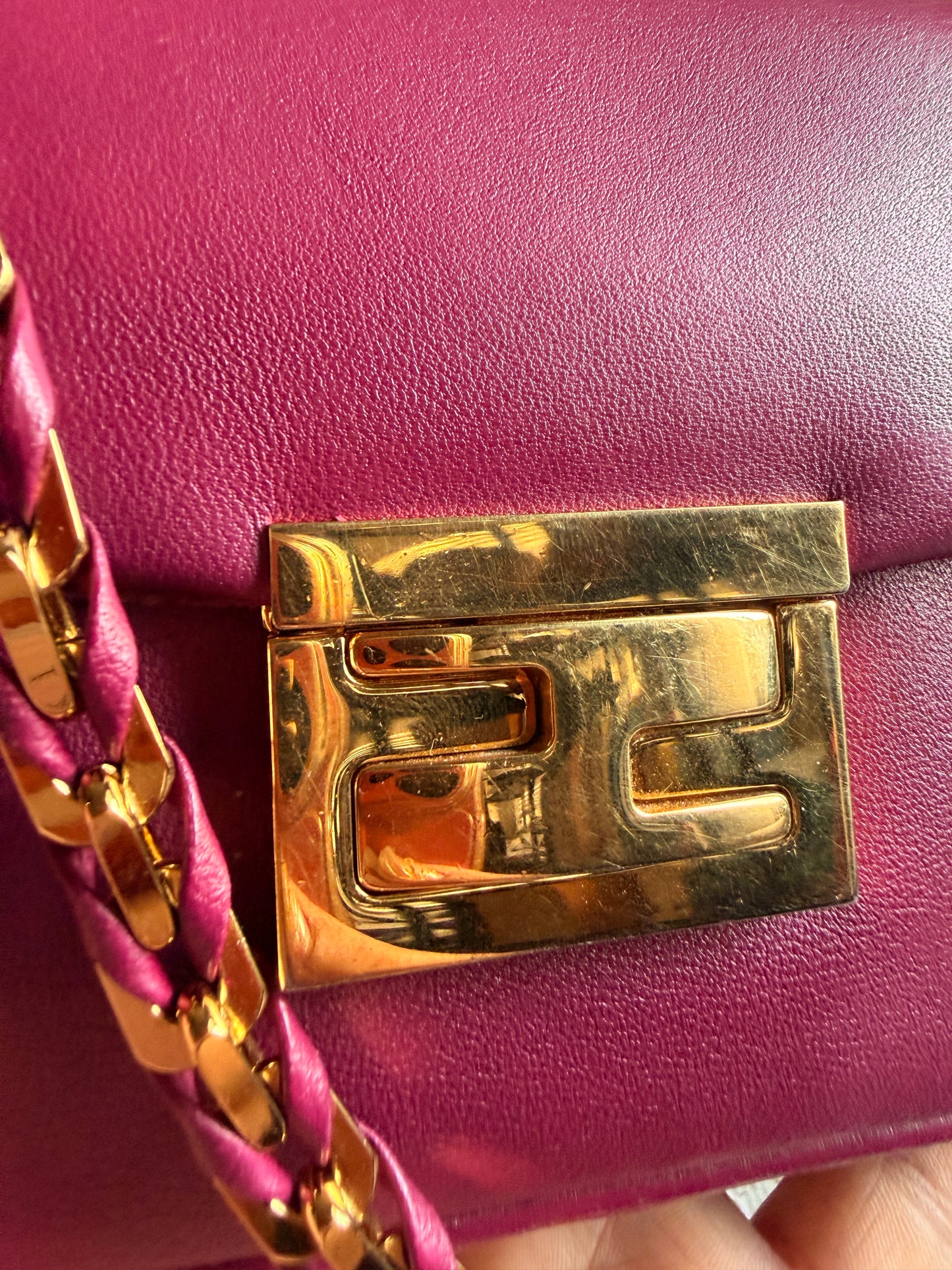 FENDI Shiny Nappa Mini Be Baguette