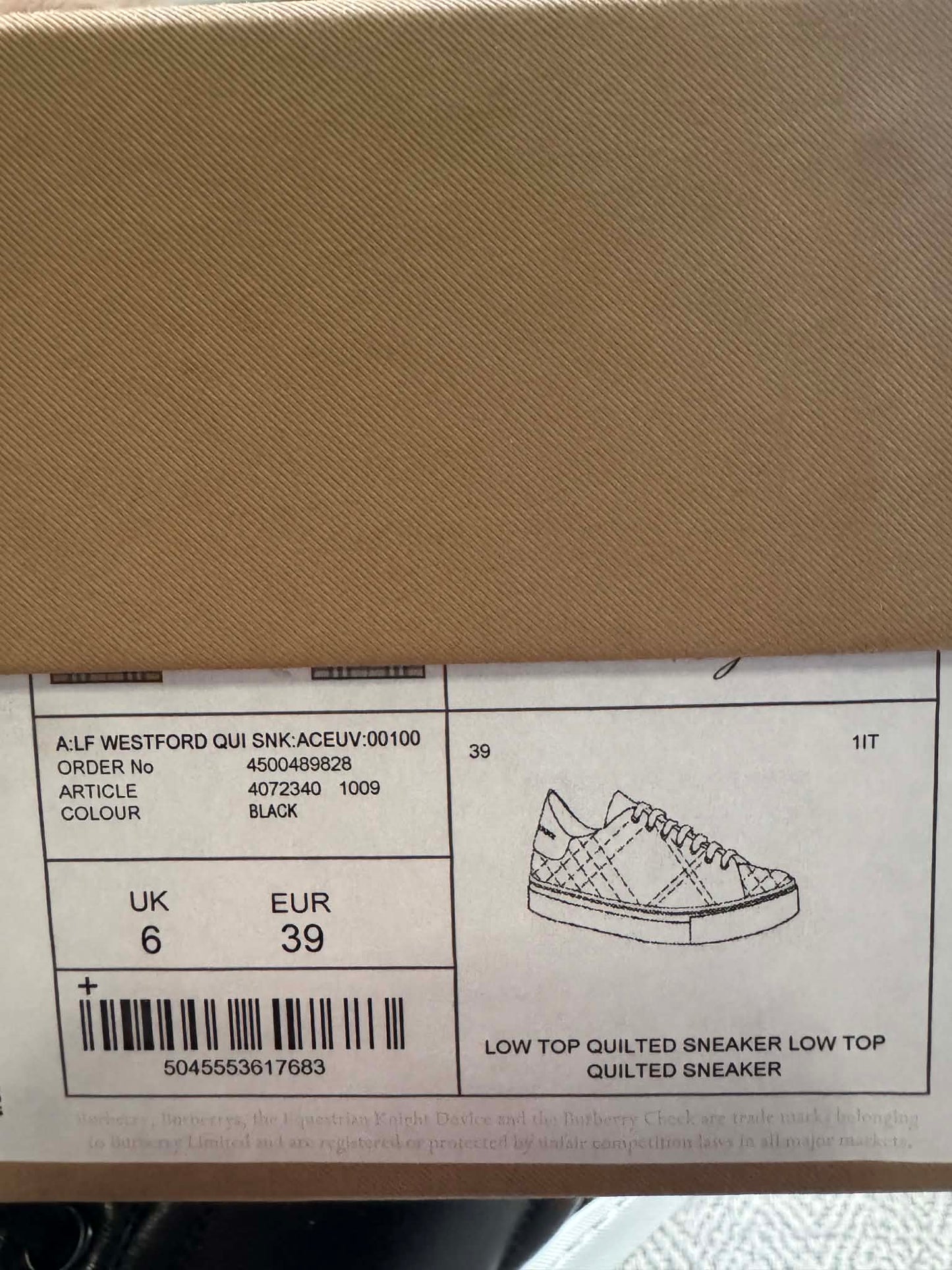 Burberry Sneakers-Brand NEW in Box