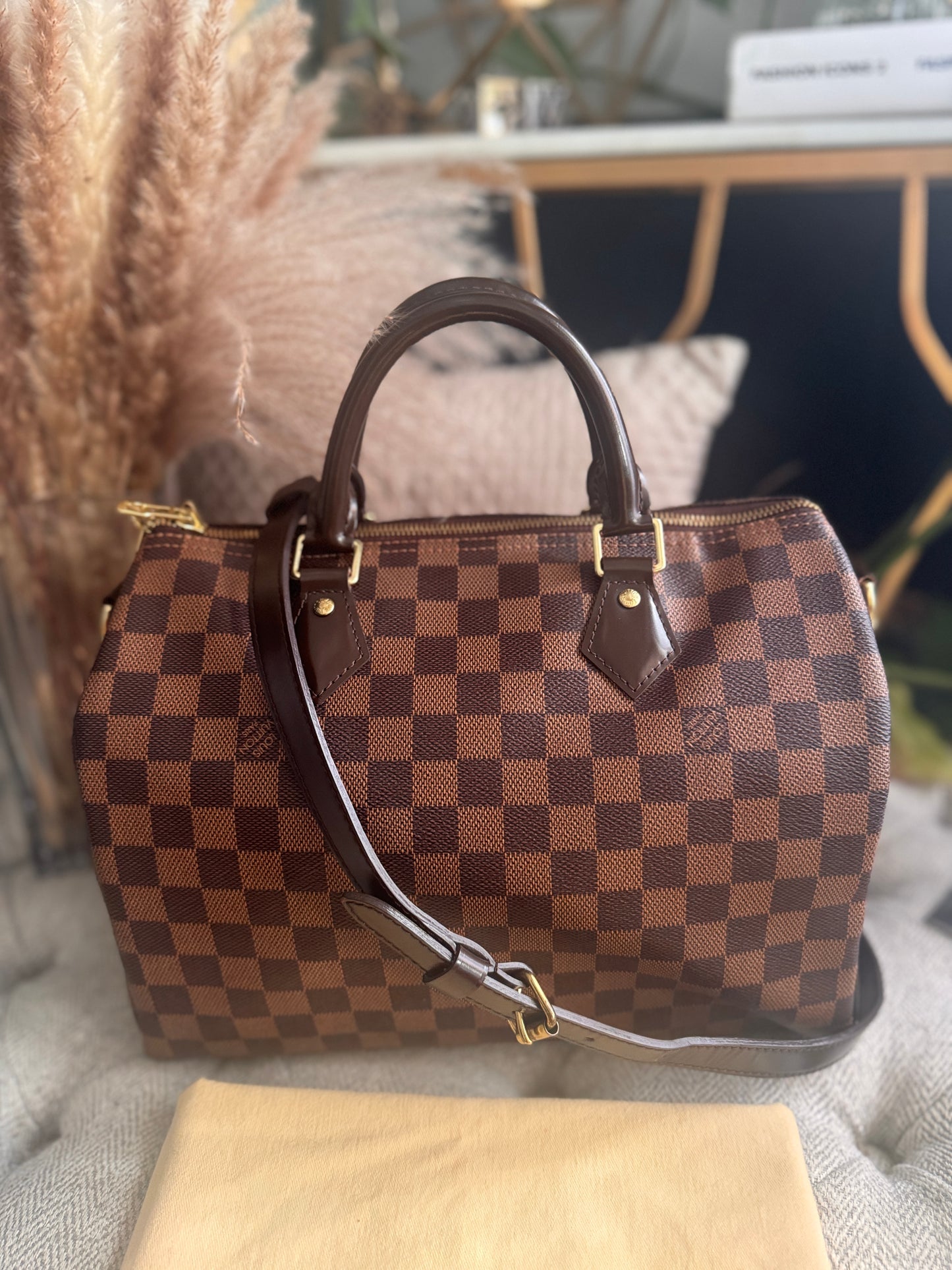 Louis Vuitton Speedy Bandouliere 30 in Damier Ebene