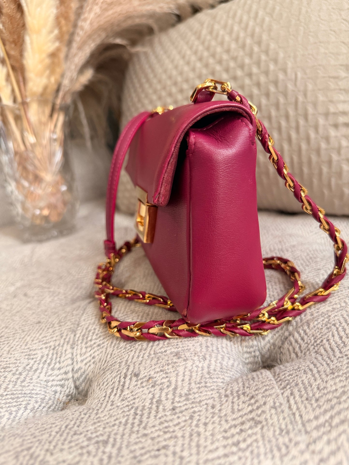 FENDI Shiny Nappa Mini Be Baguette