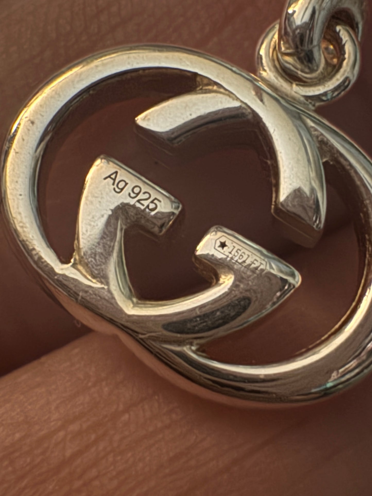 Gucci Sterling Silver 925 Interlocking Dangle Earrings