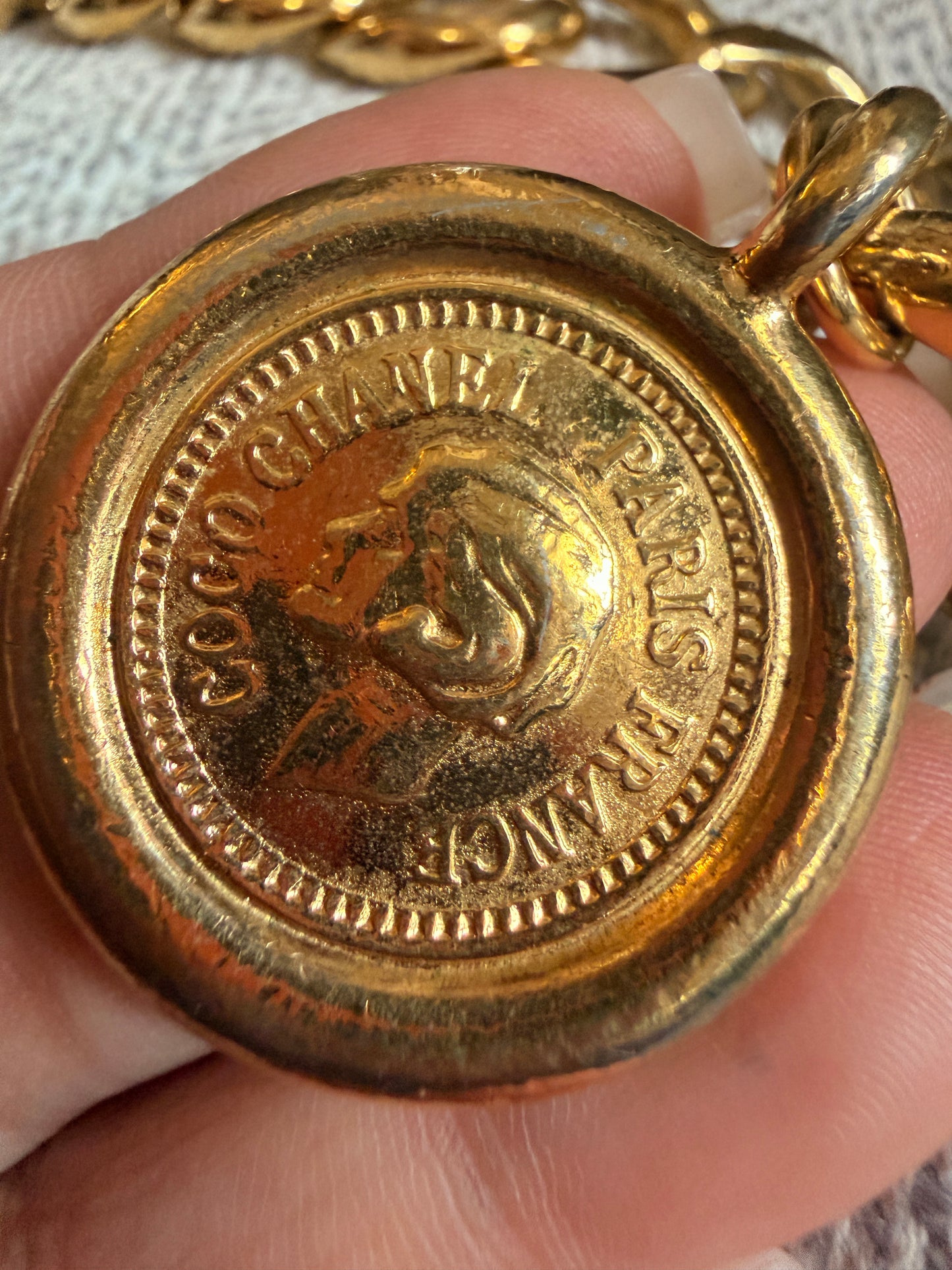 Chanel Vintage 24k Gold Plated Belt