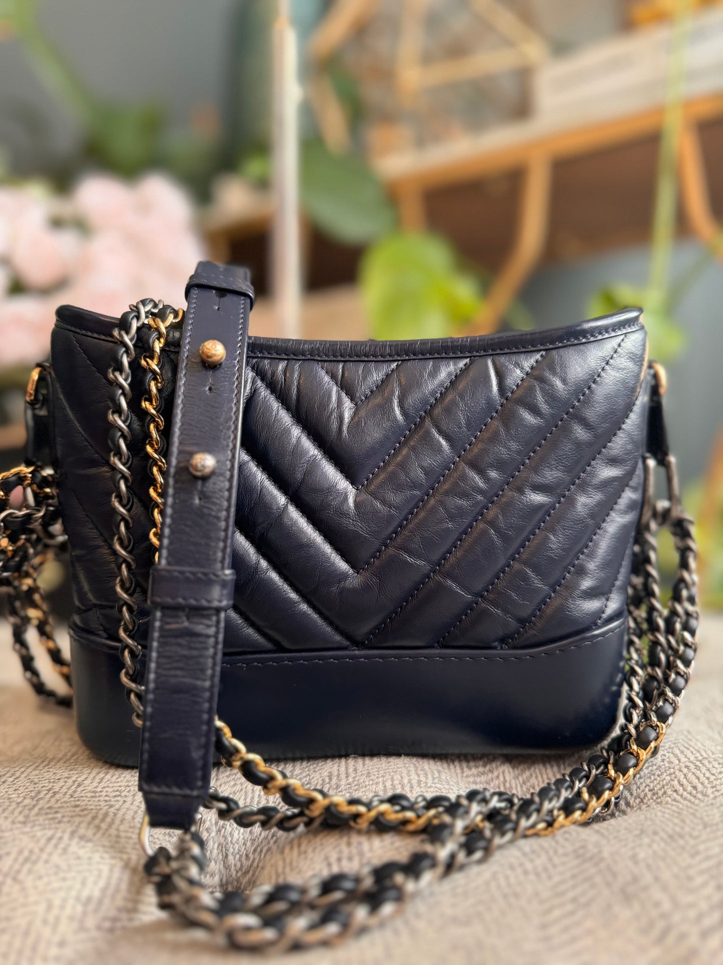 Chanel Small Gabrielle in Aged Calfskin