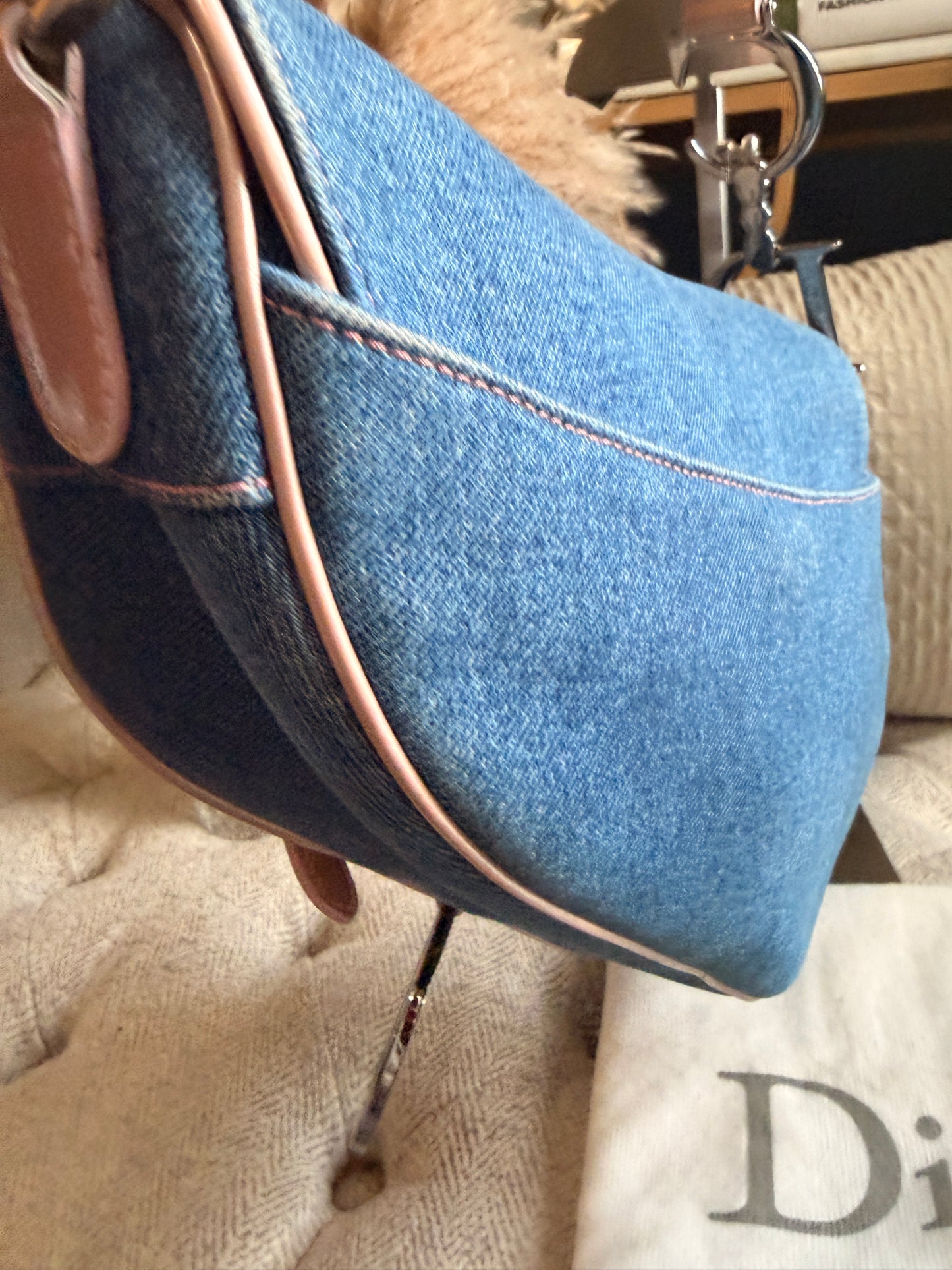 DIOR Vintage Denim Saddle in Medium