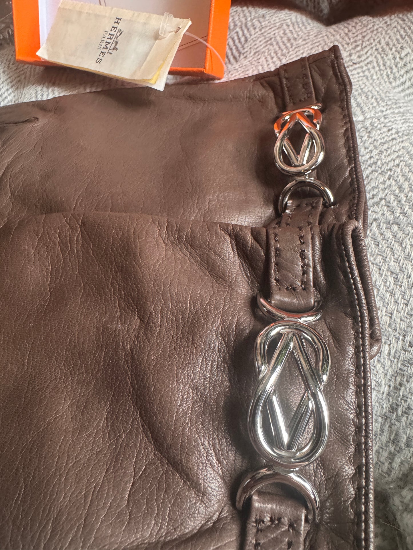 Hermes Fantaisie Leather Gloves