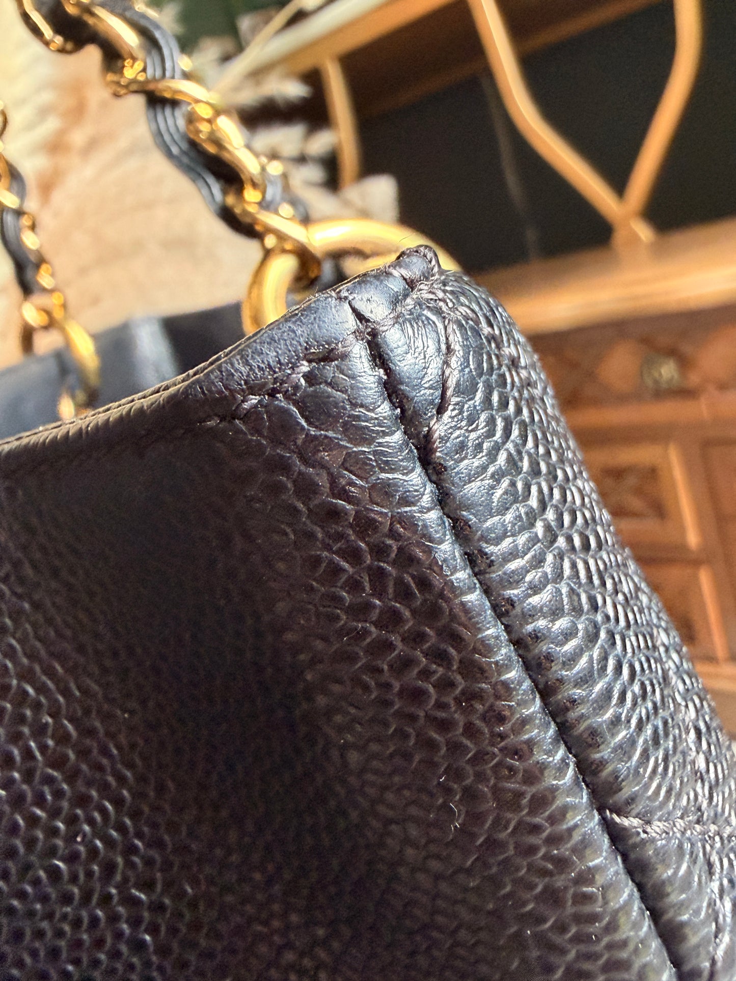 Chanel GST in Black with Gold Hardware
