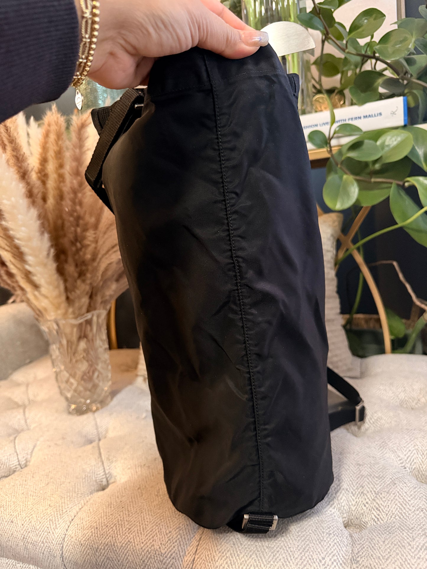 Prada Tessuto Black Nylon Shoulder Bag /Bottle Holder