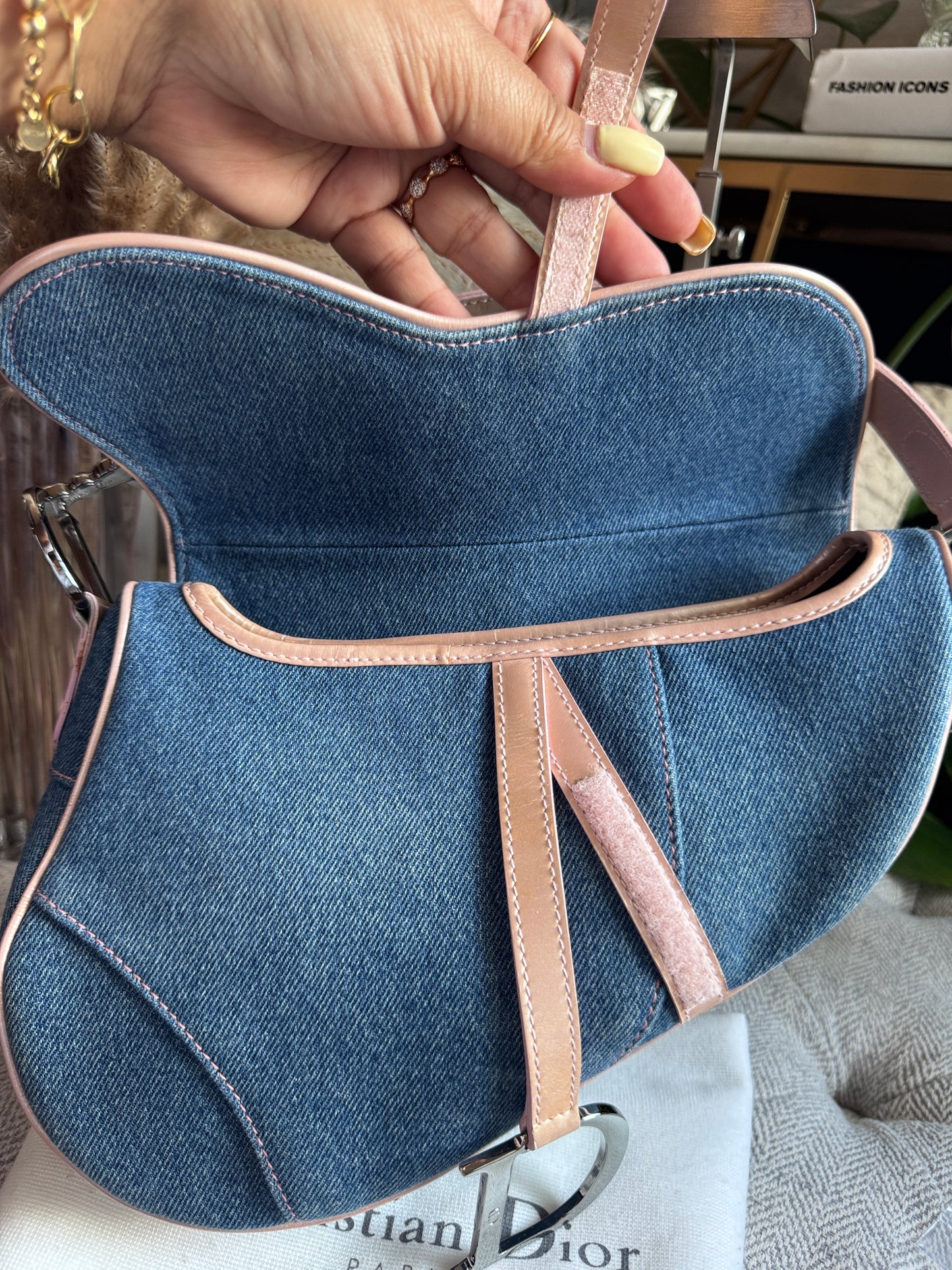 Dior Vintage Denim Saddle