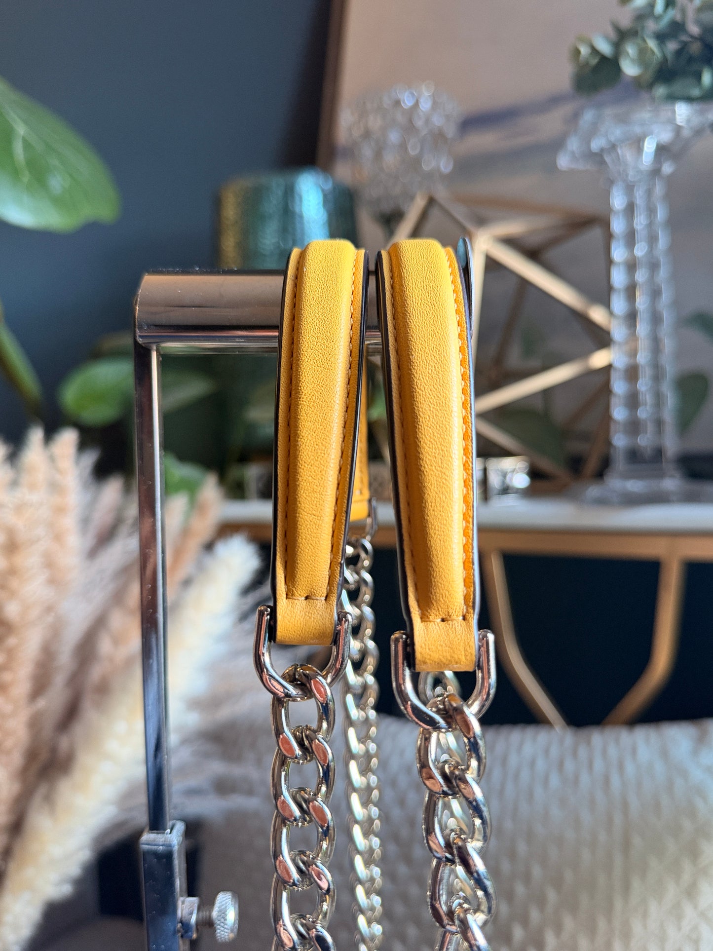 Kate Spade Quilted Chain-Handle Shoulder Bag in Mustard Yellow