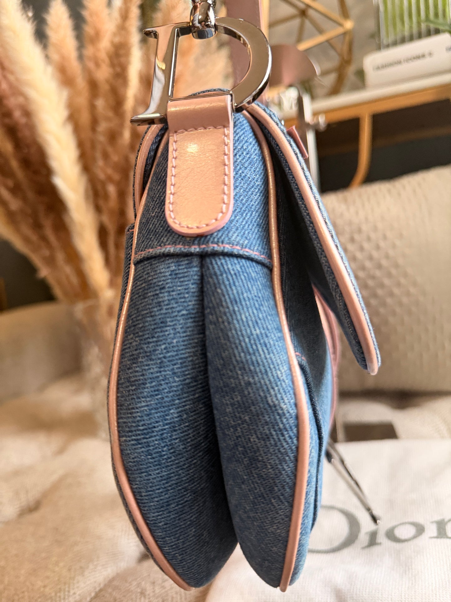 DIOR Vintage Denim Saddle in Medium