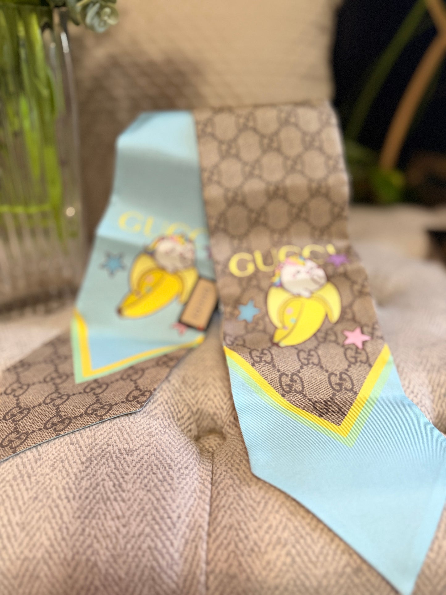 Gucci Bananya Scarf/Twilly Brand New