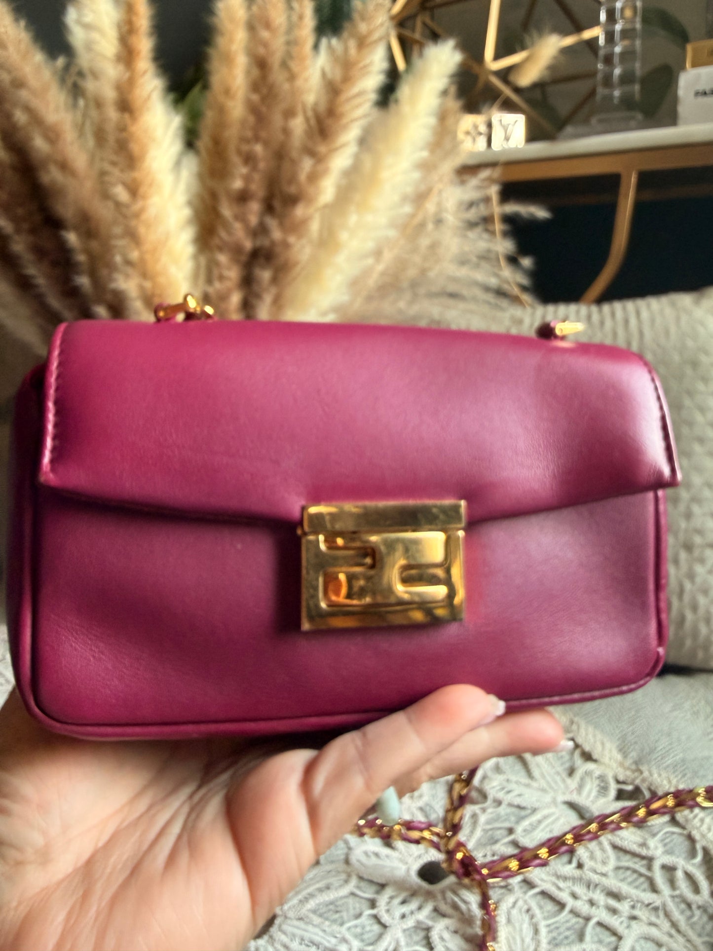 FENDI Shiny Nappa Mini Be Baguette
