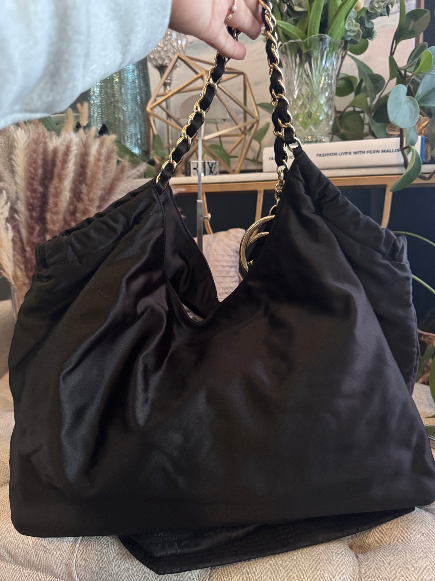 Chanel Coco Cabas Satin Tote