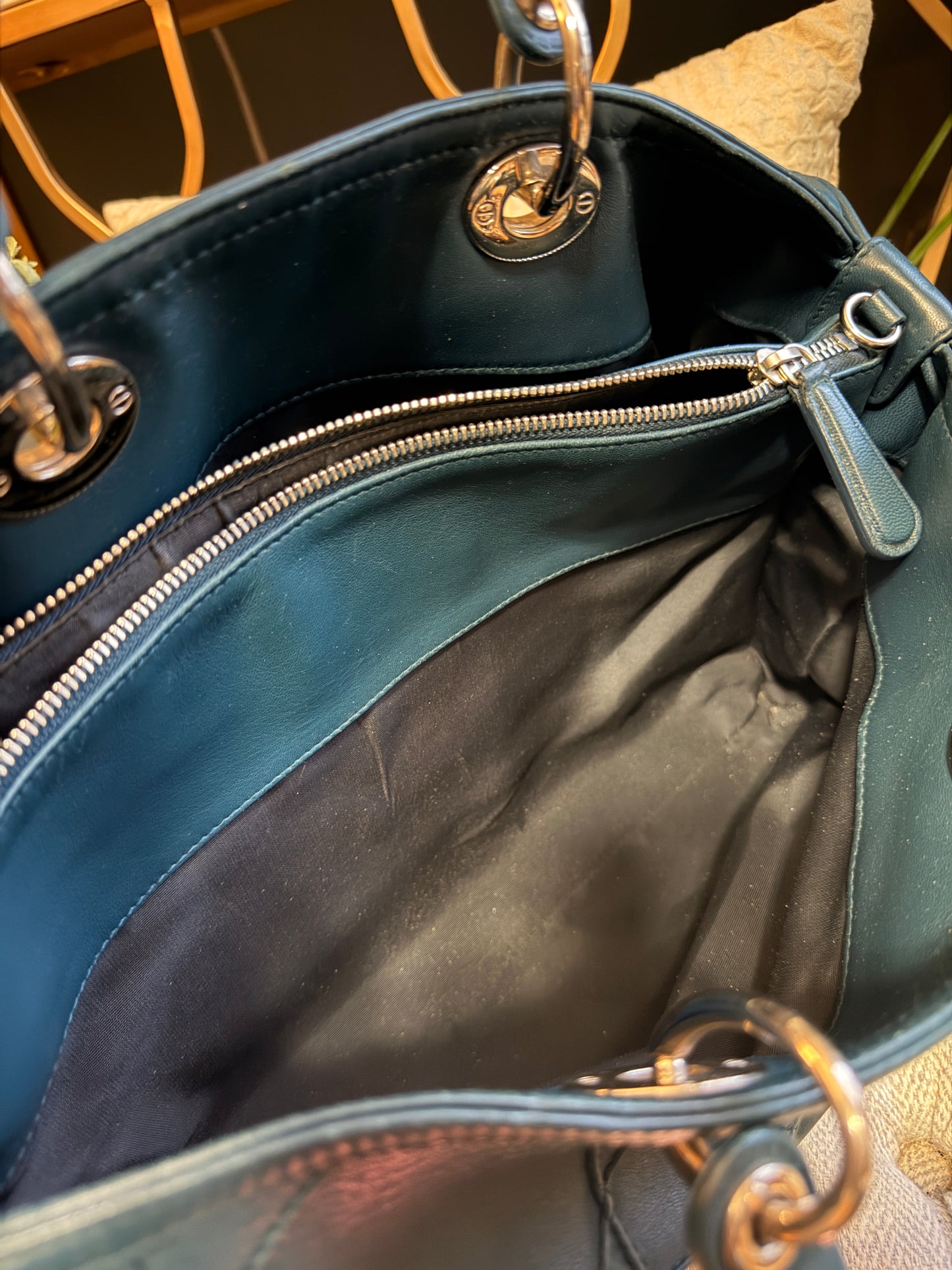 Dior Granville Leather Boston Bag
