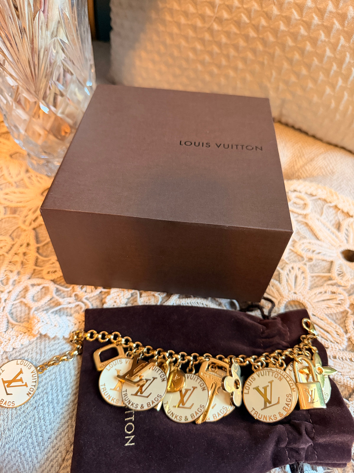 Louis Vuitton Trunks Breloques  Charm Bracelet-Retired