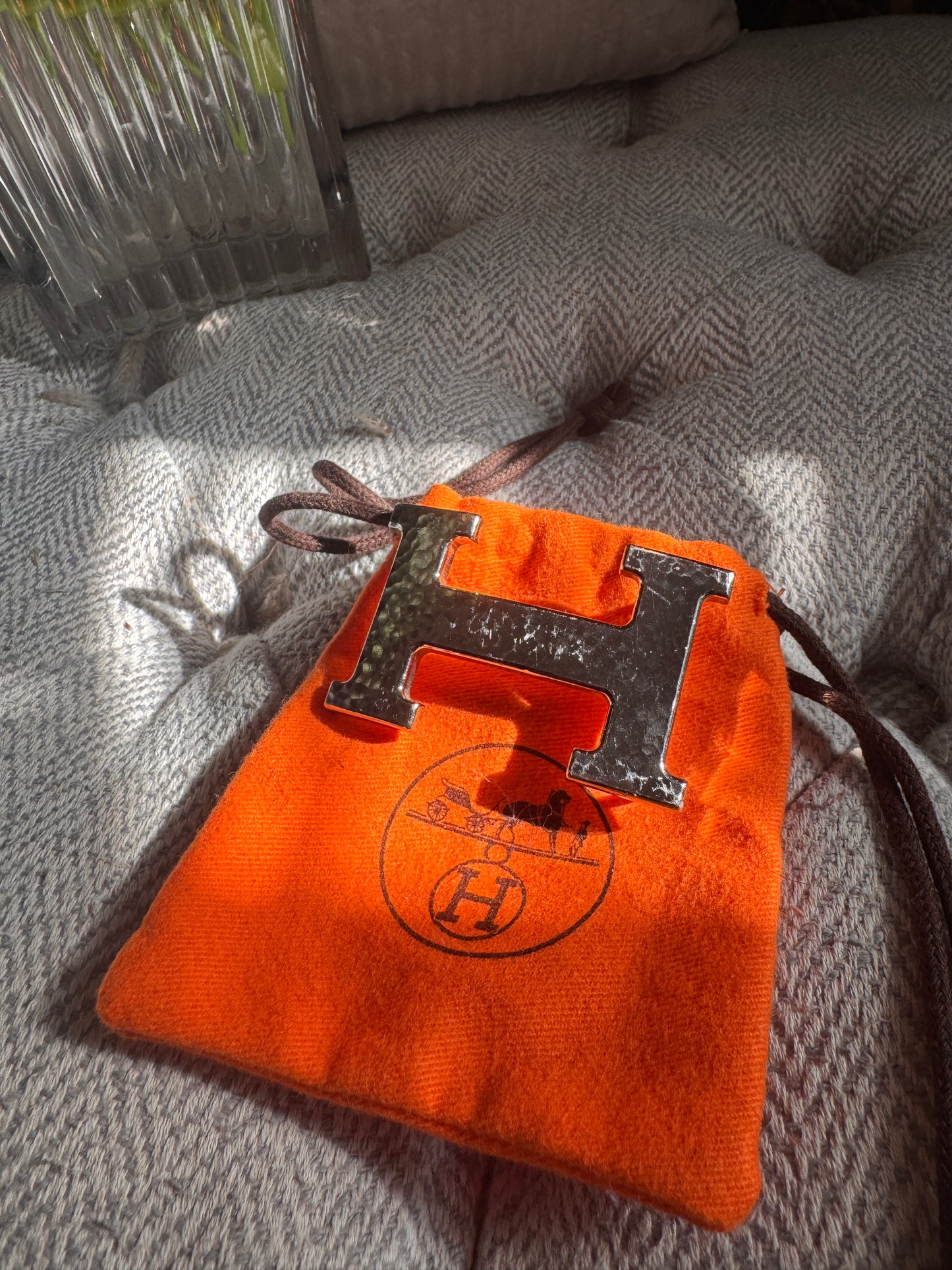 Hermes Belt Buckle Only in Hammered Finish