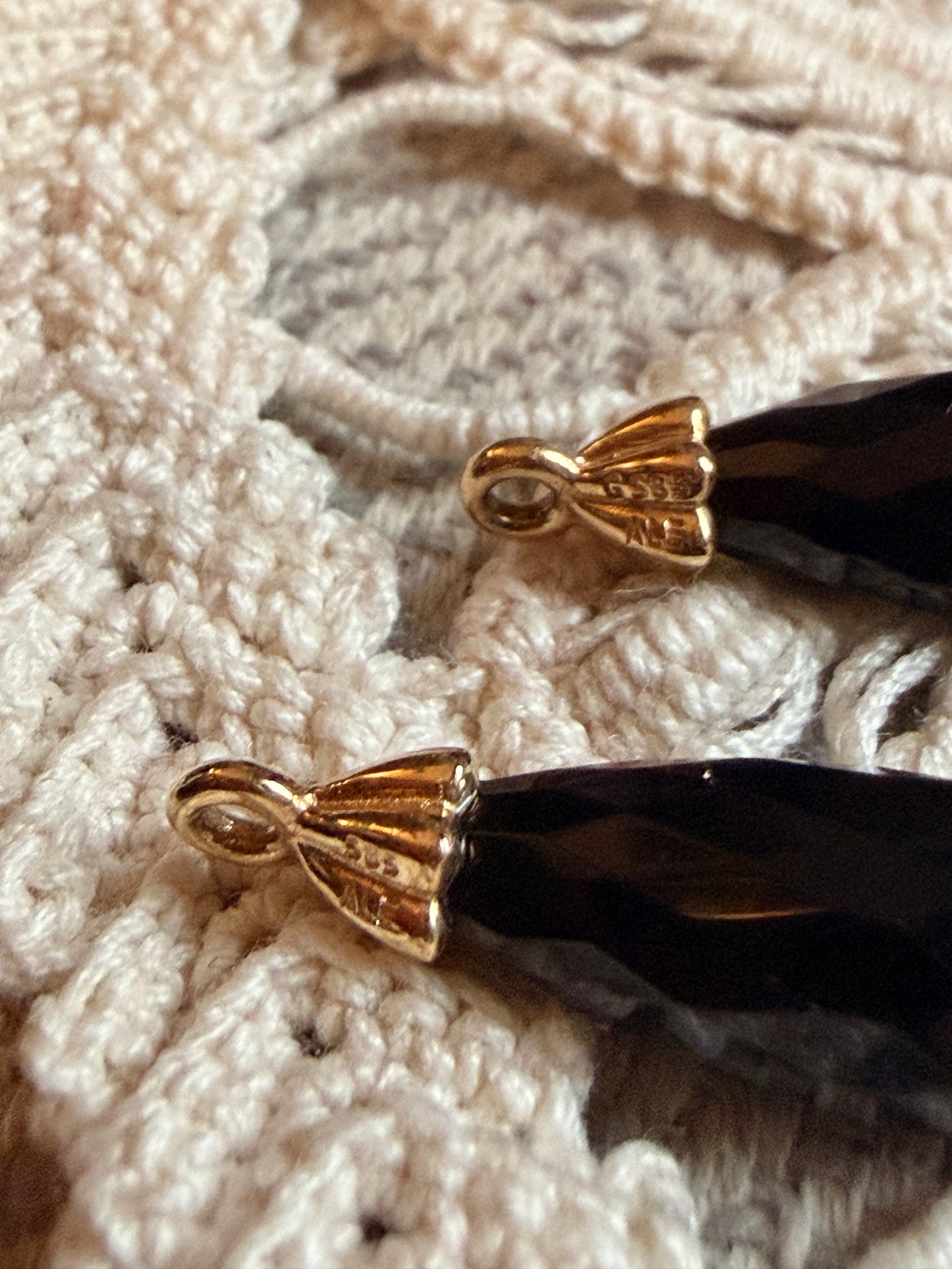 NEW💕 Pandora 14k Yellow Gold Onyx Compose earrings 250434ON