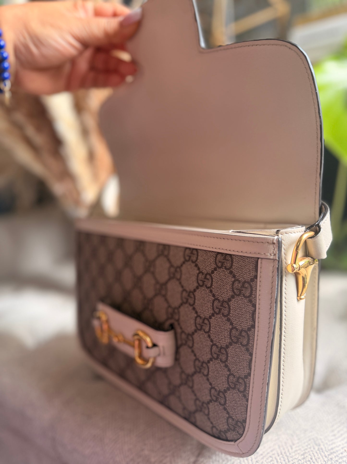 Gucci Supreme Medium 1955 Horsebit Bag