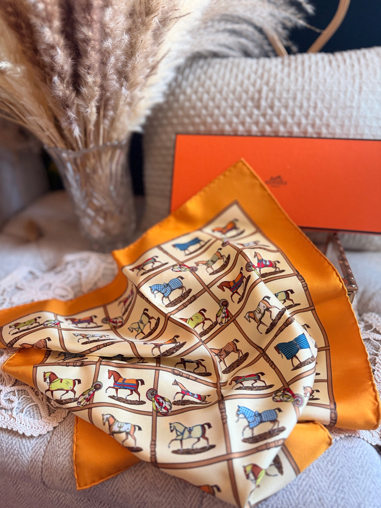 Hermès Petits Chevaux 70x70cm Silk Scarf
