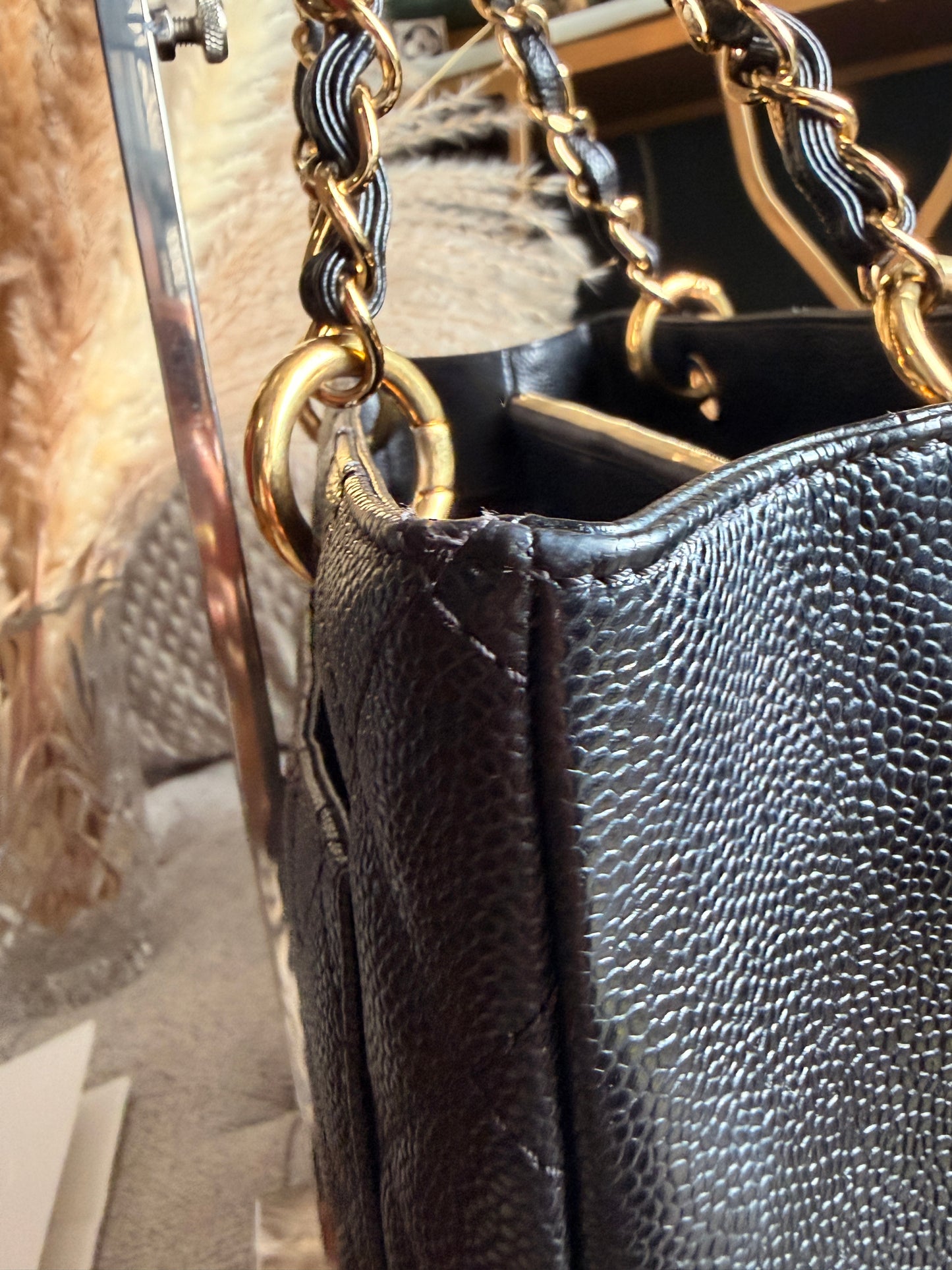 Chanel GST in Black with Gold Hardware